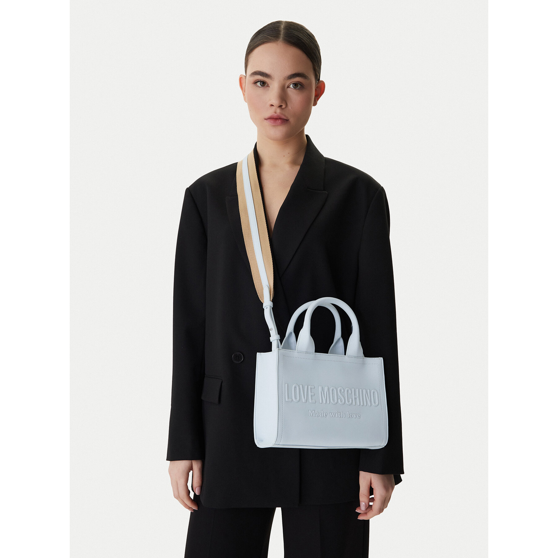 Geantă LOVE MOSCHINO JC4044PP1OLE0701 Albastru deschis