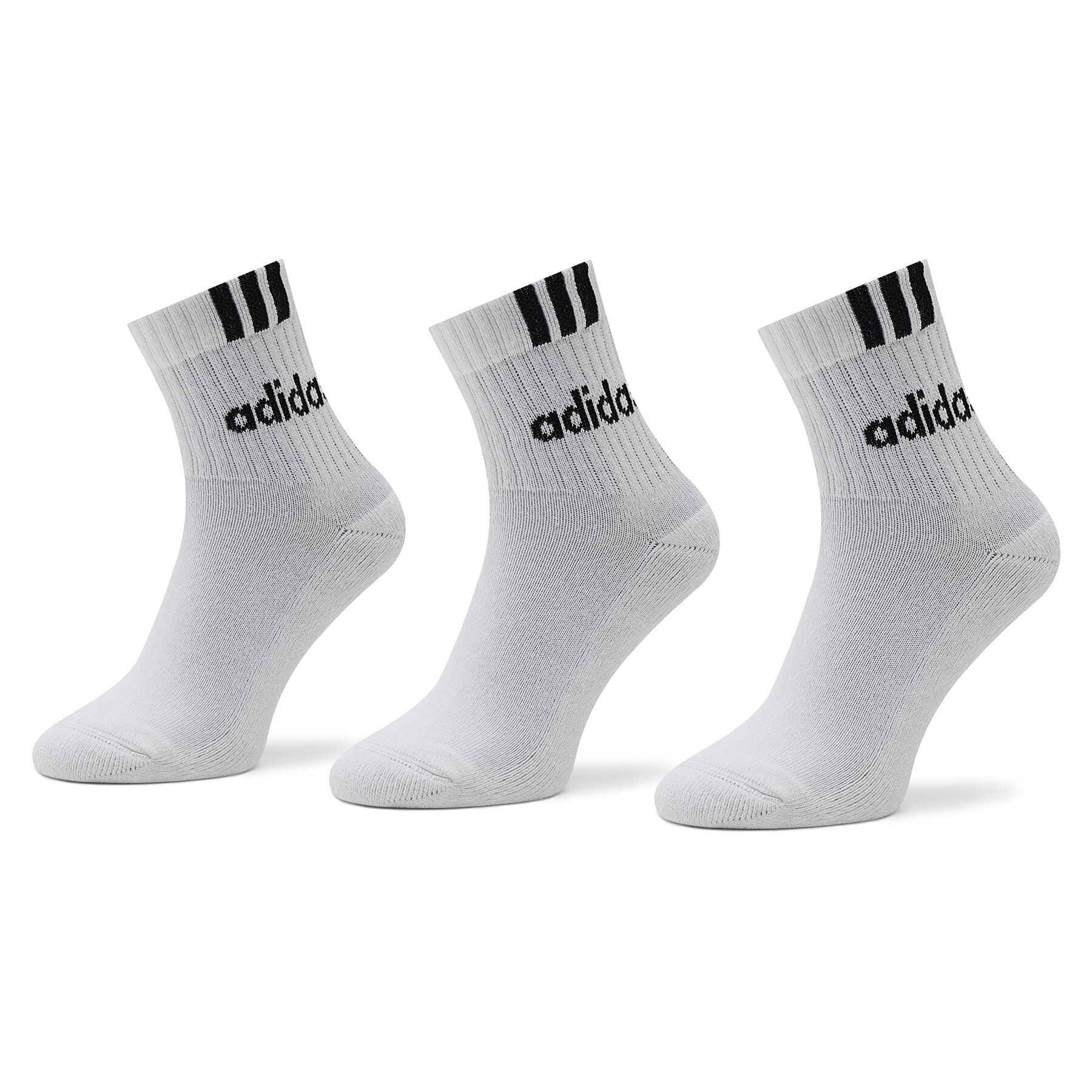 Set od 3 para unisex visokih čarapa adidas HT3437 White