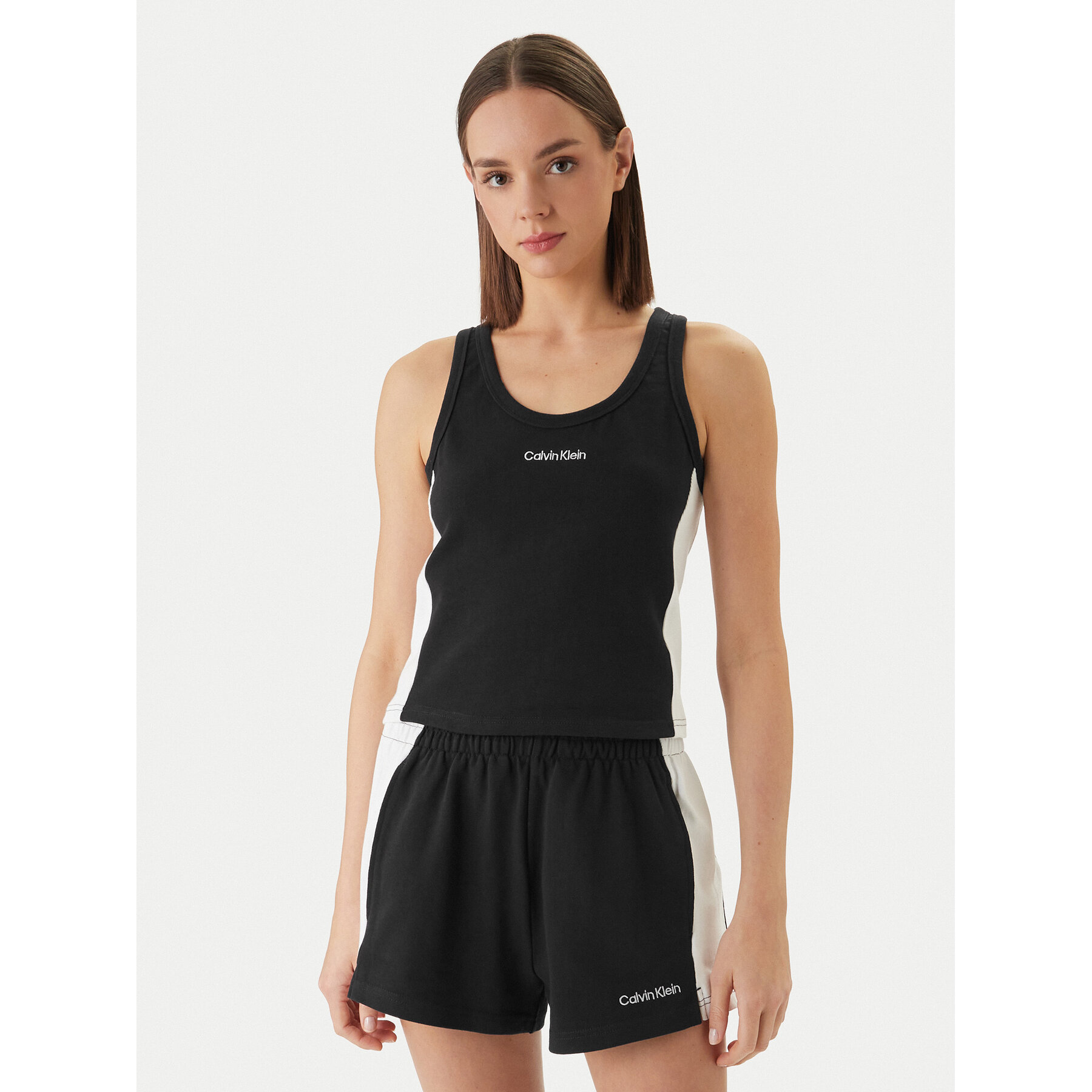 Calvin Klein Swimwear Top LV00Q61152 Schwarz Slim Fit