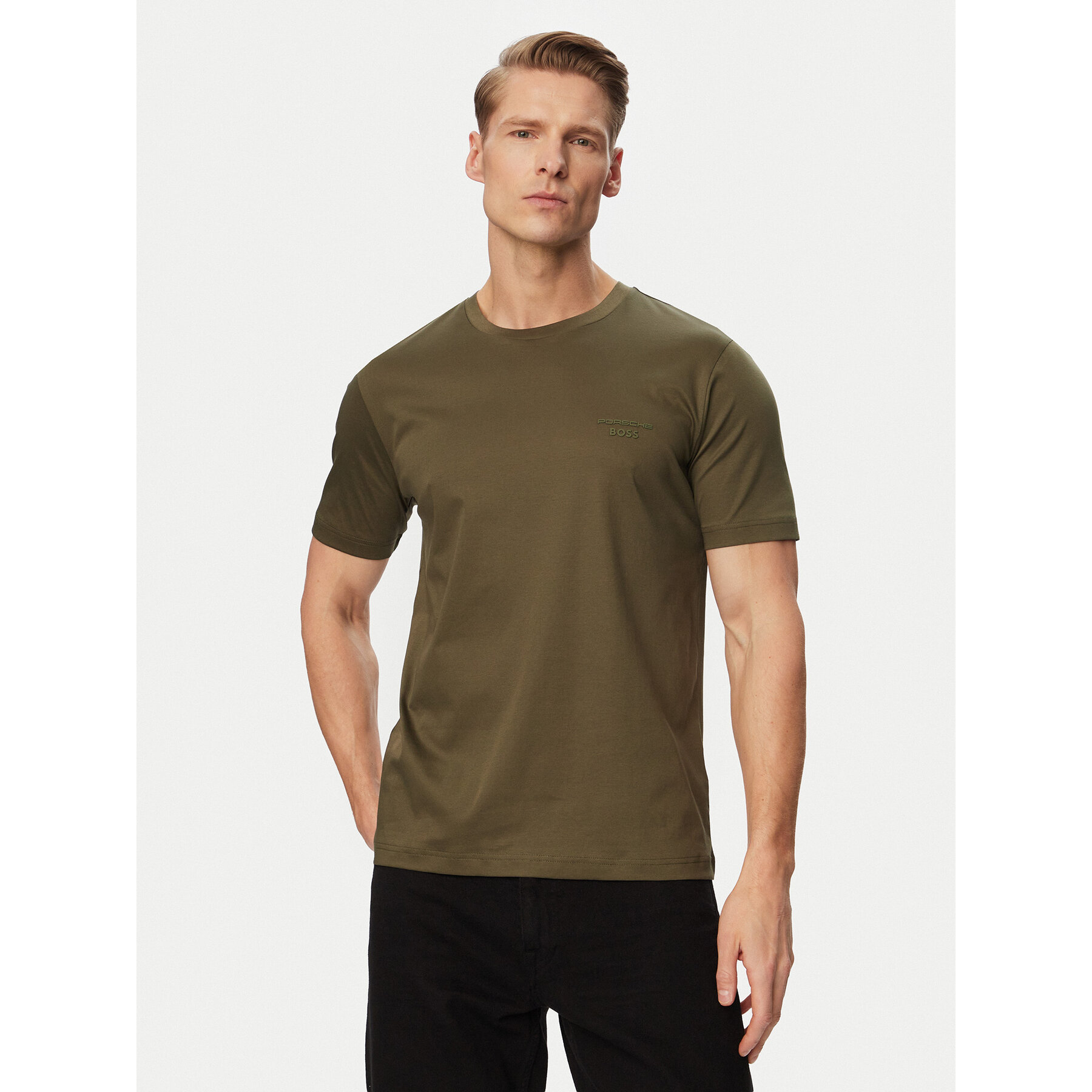 BOSS Majica TS_PS Spirit 70 50562696 Khaki Regular Fit