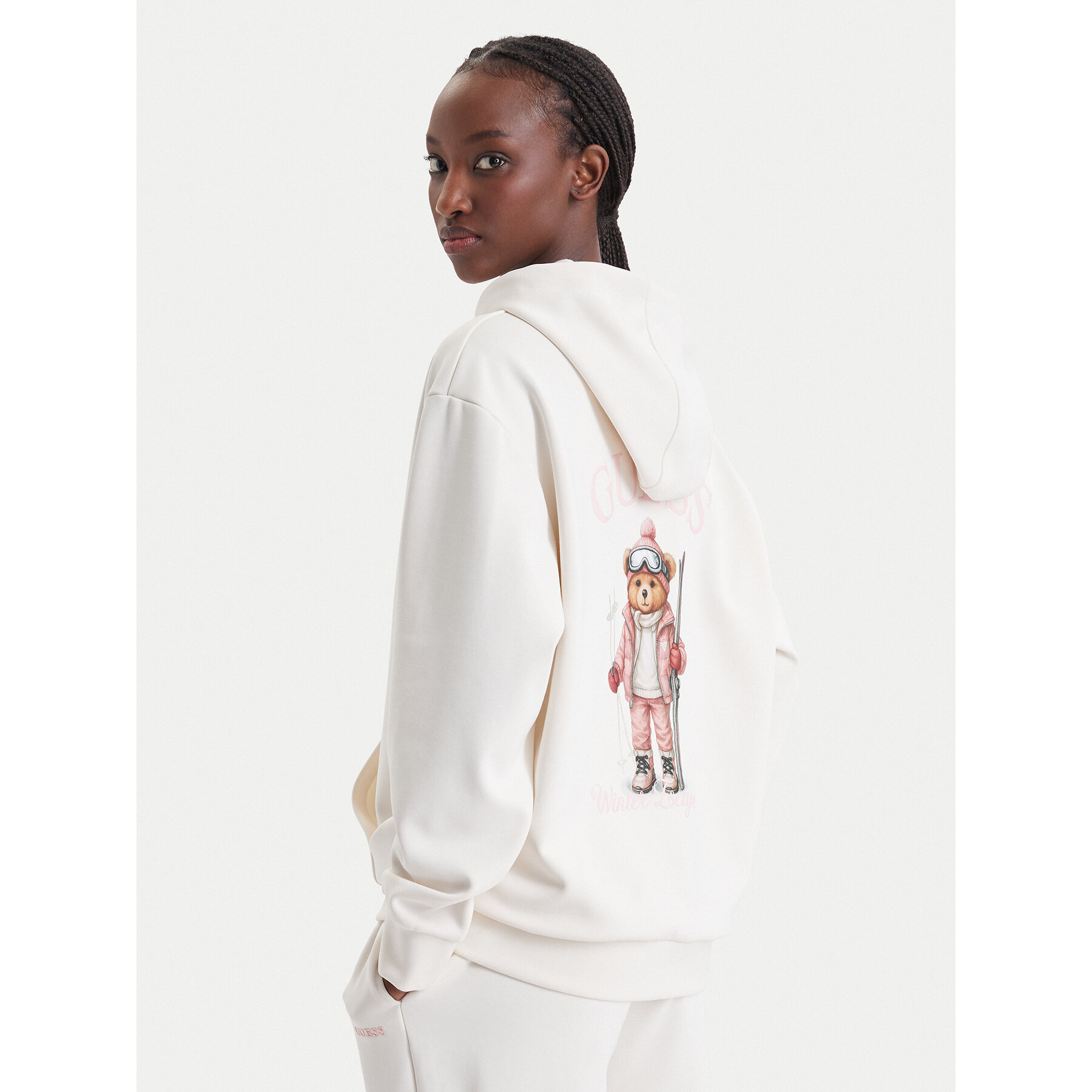 Guess Sweatshirt V6BQ17 K6354 Creme Oversize