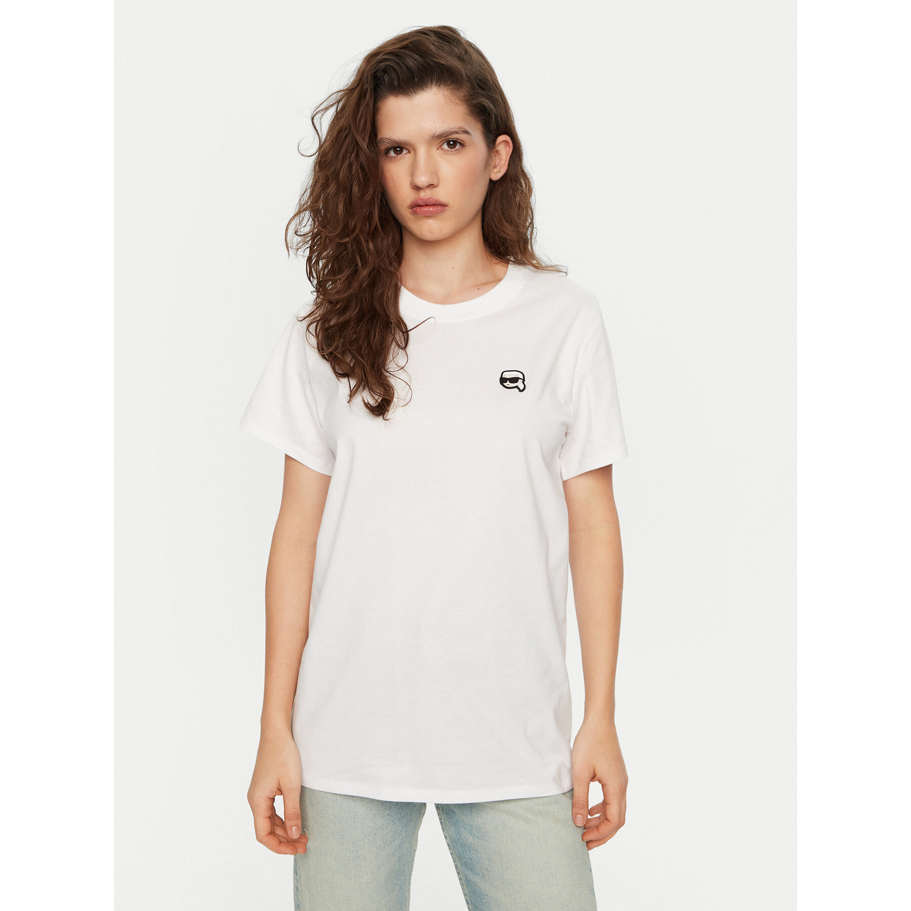 KARL LAGERFELD Póló A1W17025 Fehér Relaxed Fit