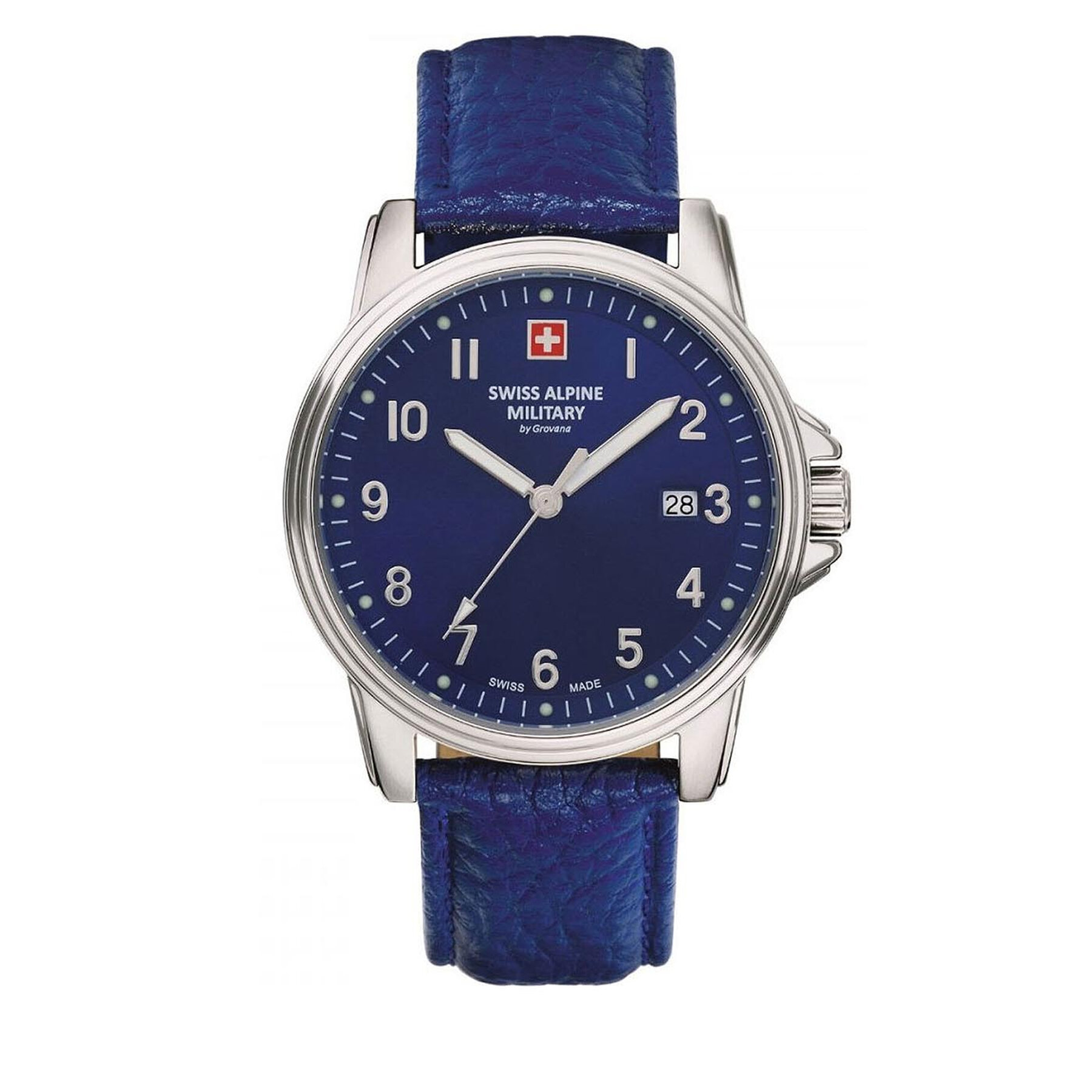 

Годинник Swiss Alpine Military 7011.1535 Blue/Silver/Blue, Cиній