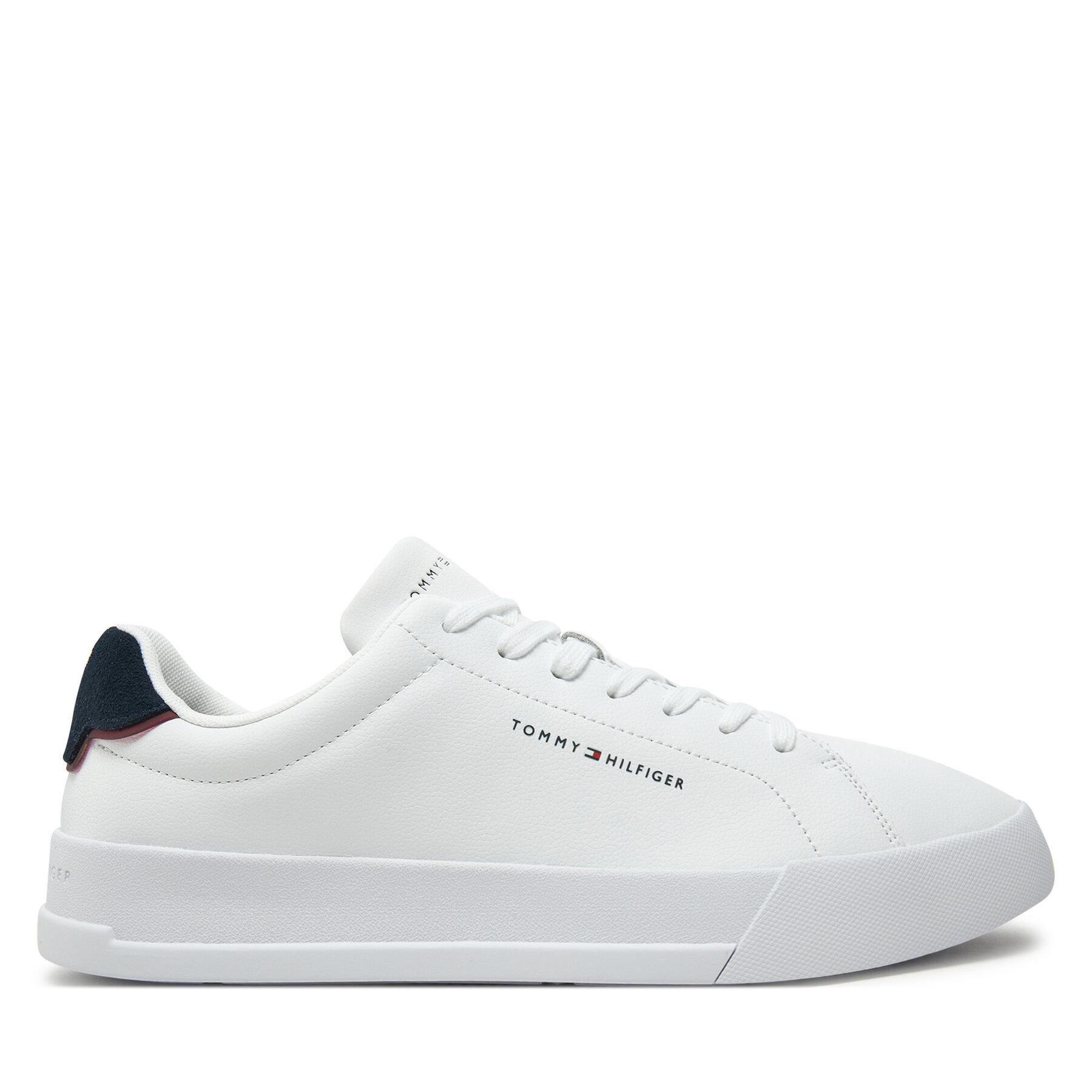 Sneakersy Tommy Hilfiger Th Court Lth Detail Ess FM0FM05367 Biela