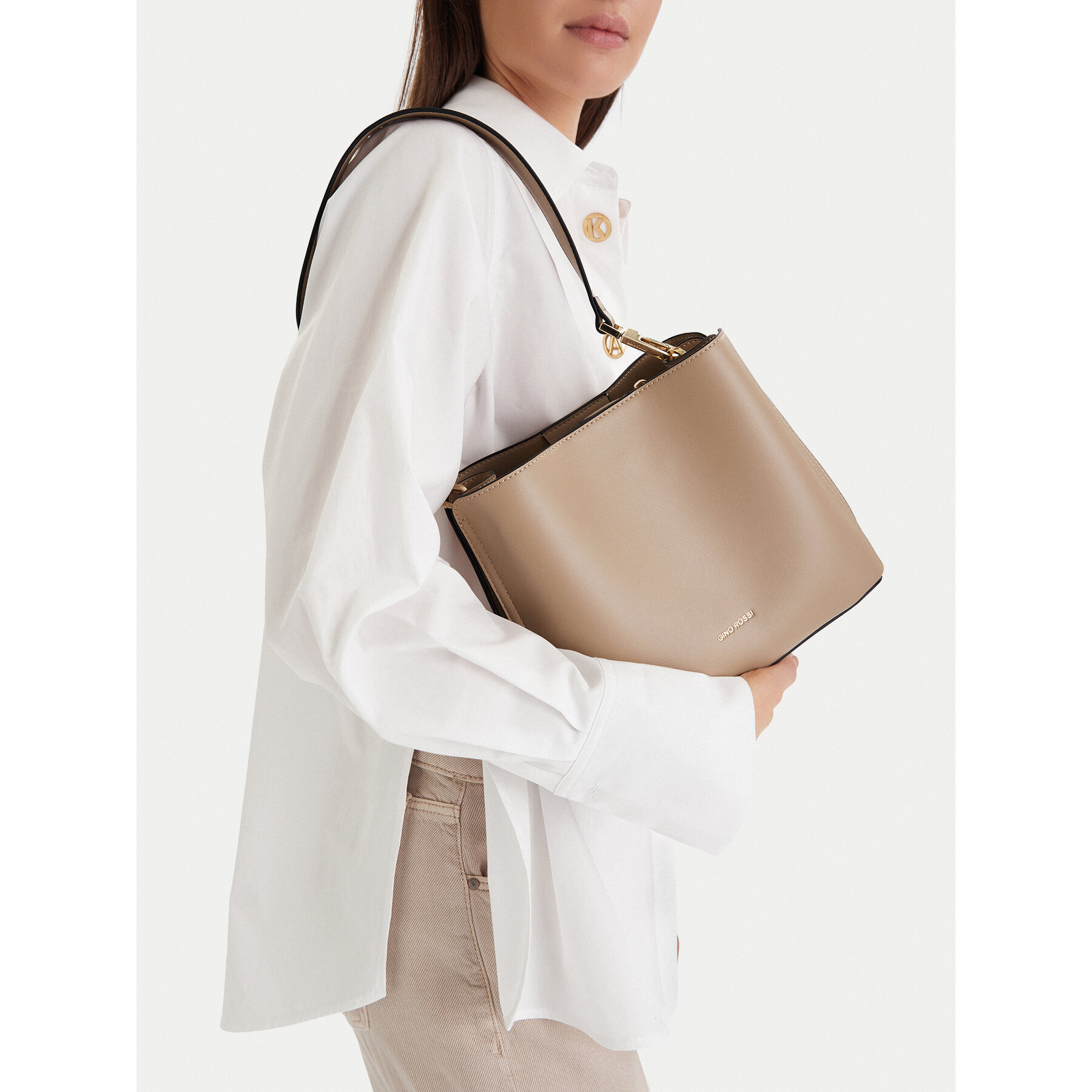 Дамска чанта GINO ROSSI EO-LX10291 Бежов