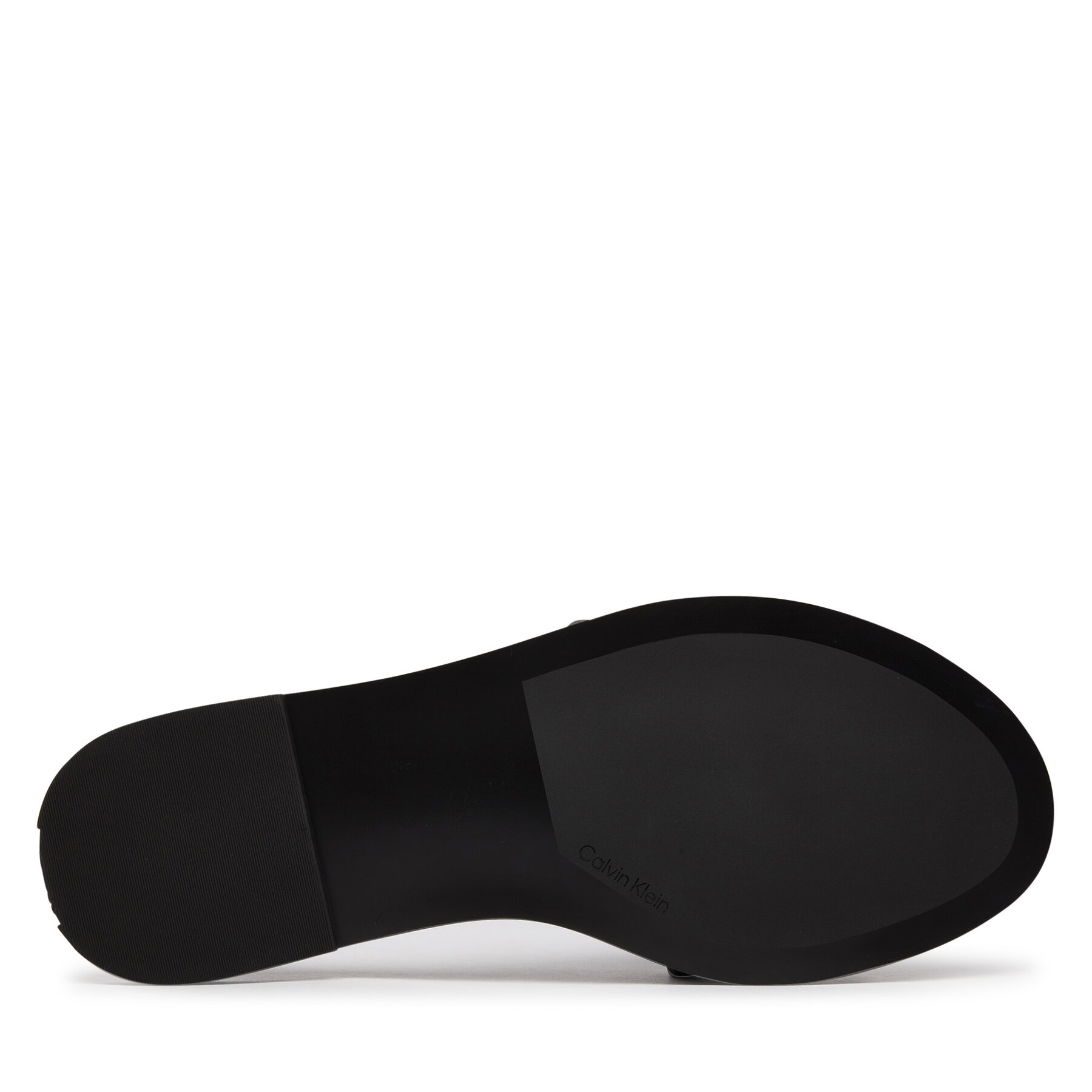 Ciabatte Calvin Klein Round Flat Sndl Lth Bar Hw 2 HW0HW02925 Nero