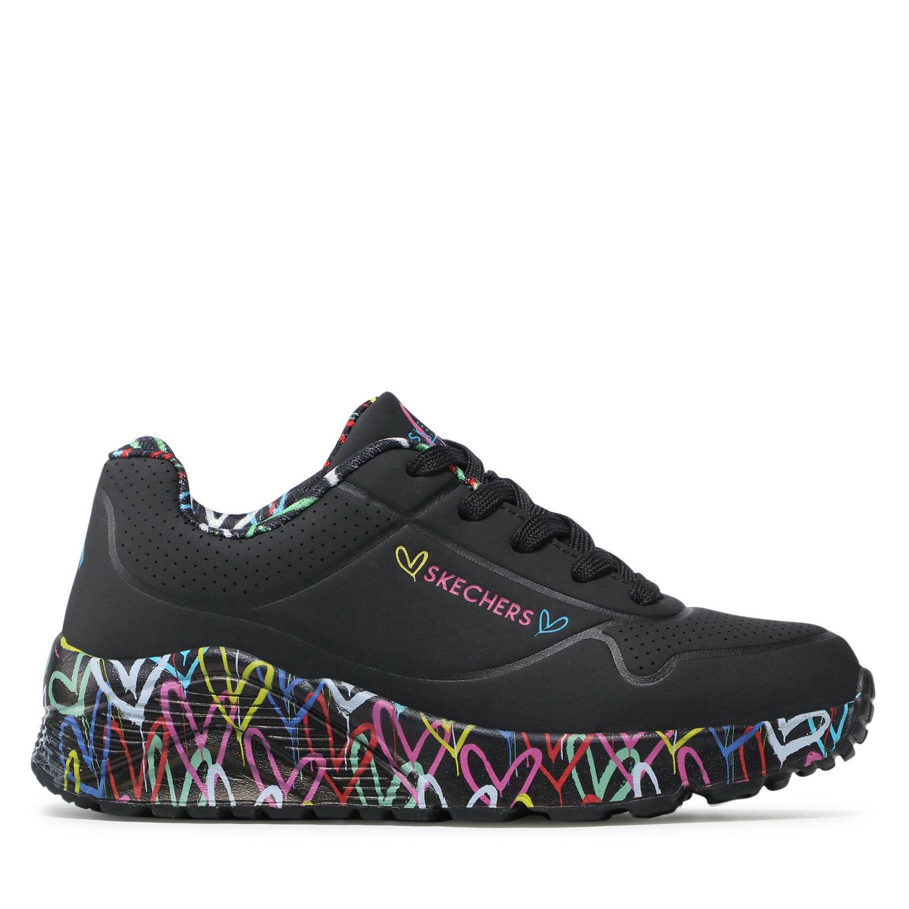 Сникърси Skechers Uno Lite Lovely Luv 314976L/BKMT Черен