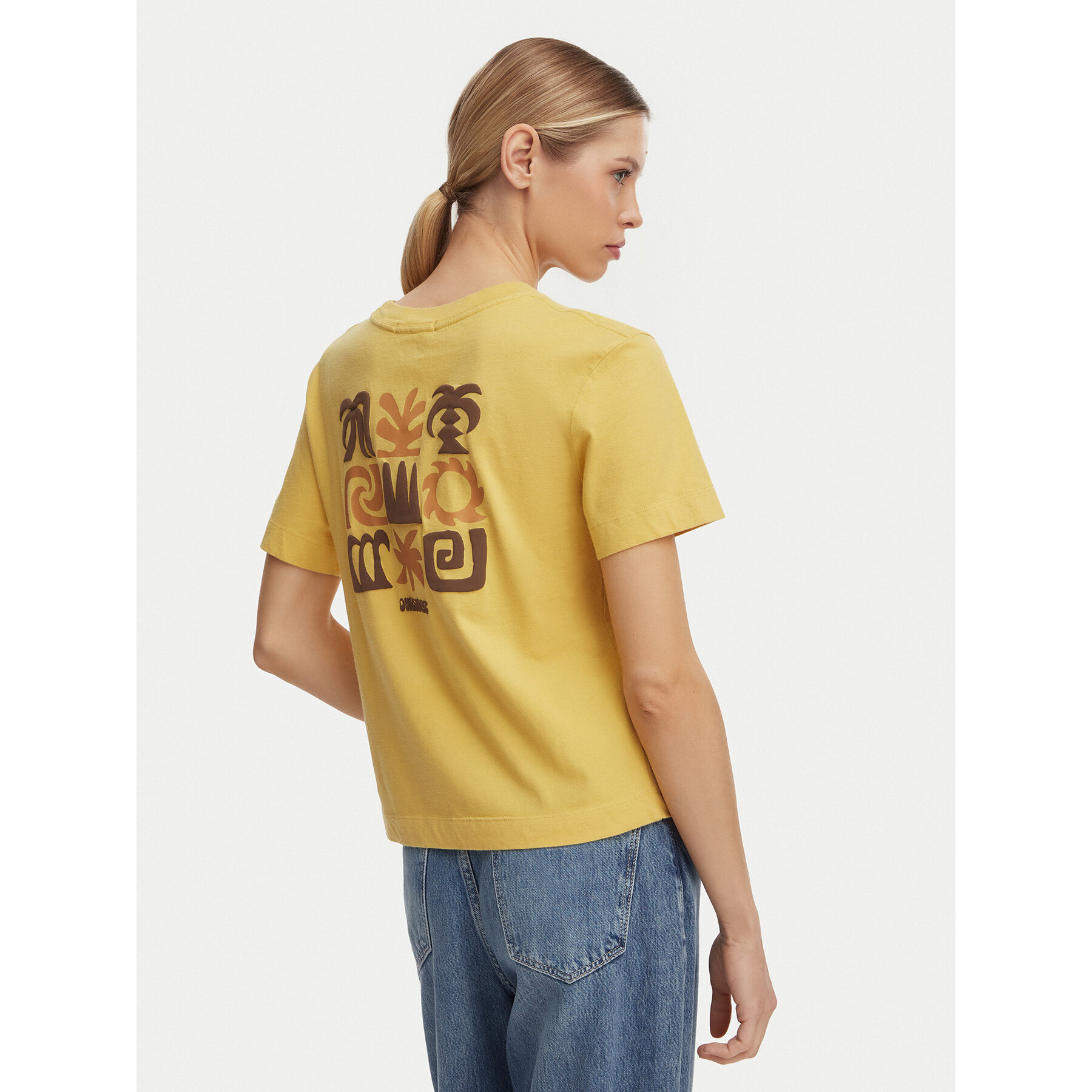 Quiksilver Póló Standard  EQWZT03197 Sárga Regular Fit