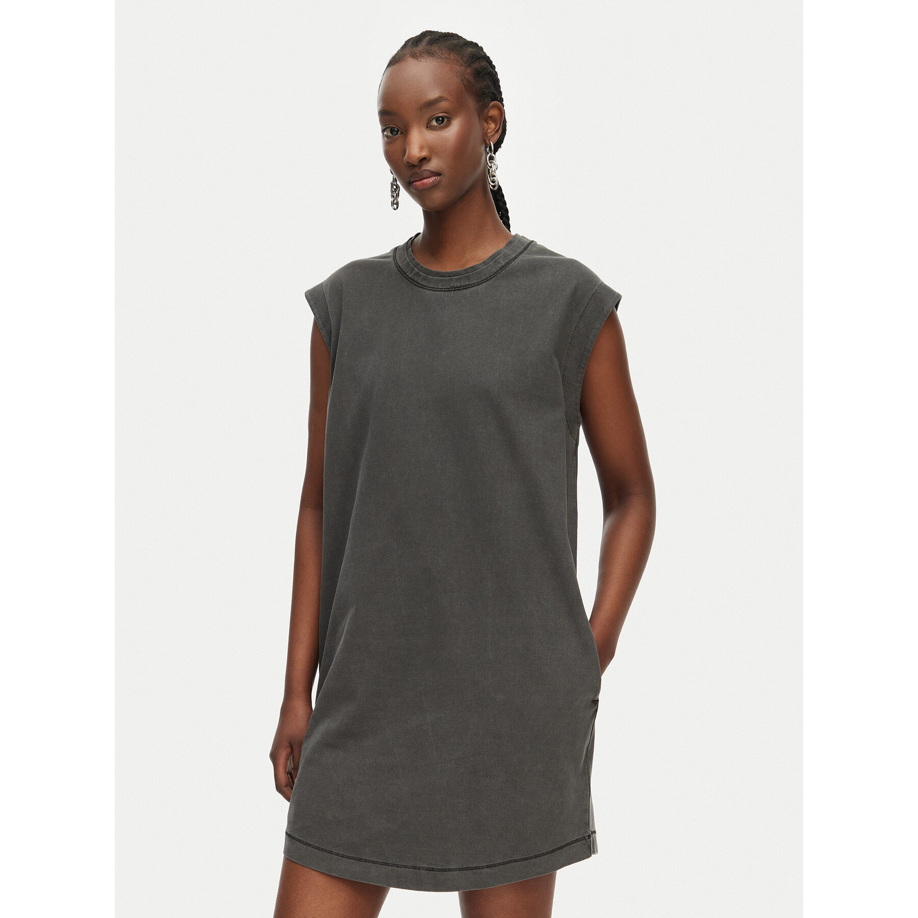 G-Star Raw Φόρεμα καθημερινό Washed D28704-E401 Μαύρο Relaxed Fit