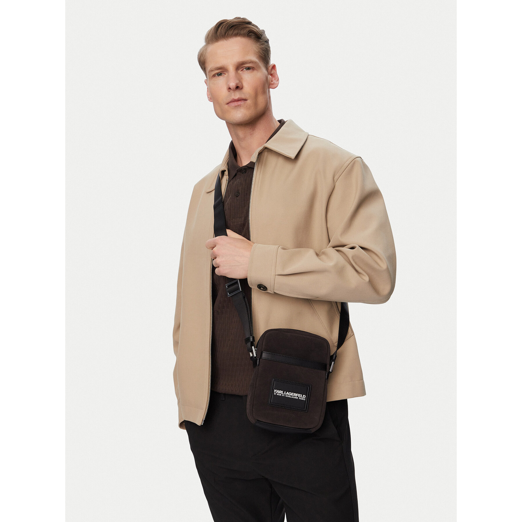 Crossover torbica KARL LAGERFELD B2M30199 Tamno smeđa