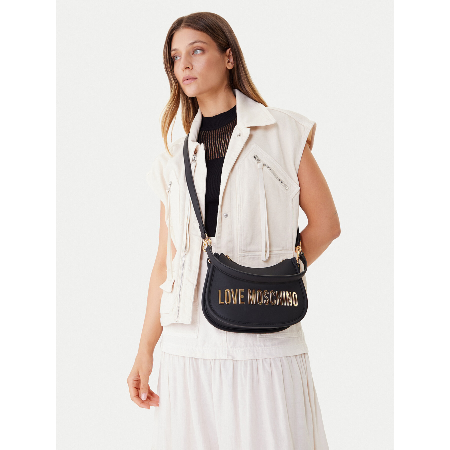 Ročna torba LOVE MOSCHINO JC4027PP0NKD0000 Črna