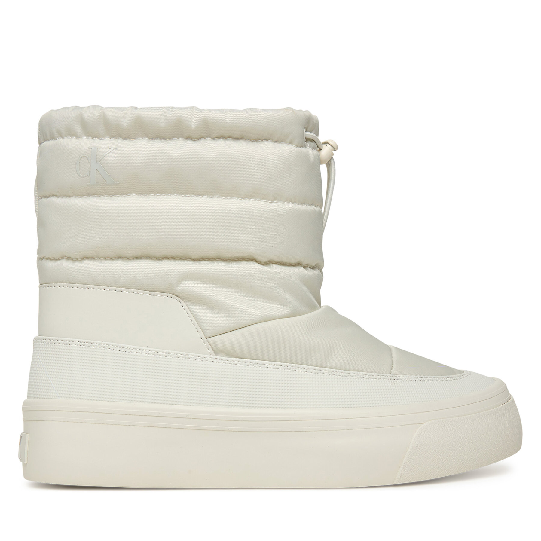 Cizme de zăpadă Calvin Klein Vulc Flatf Snowboot Nylon Mix Mg YW0YW01977 Alb