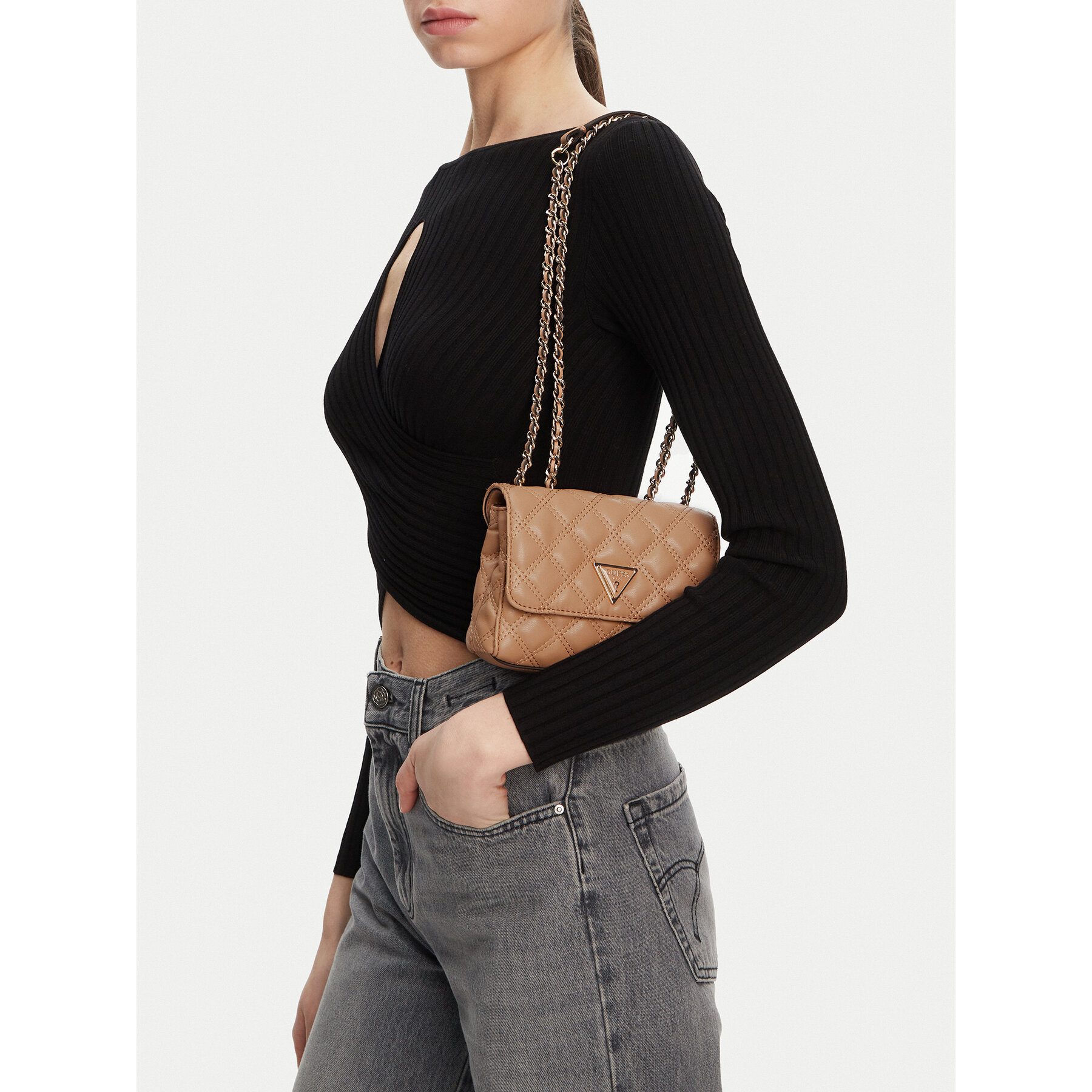 Дамска чанта Guess HWQG87 48740 Бежов