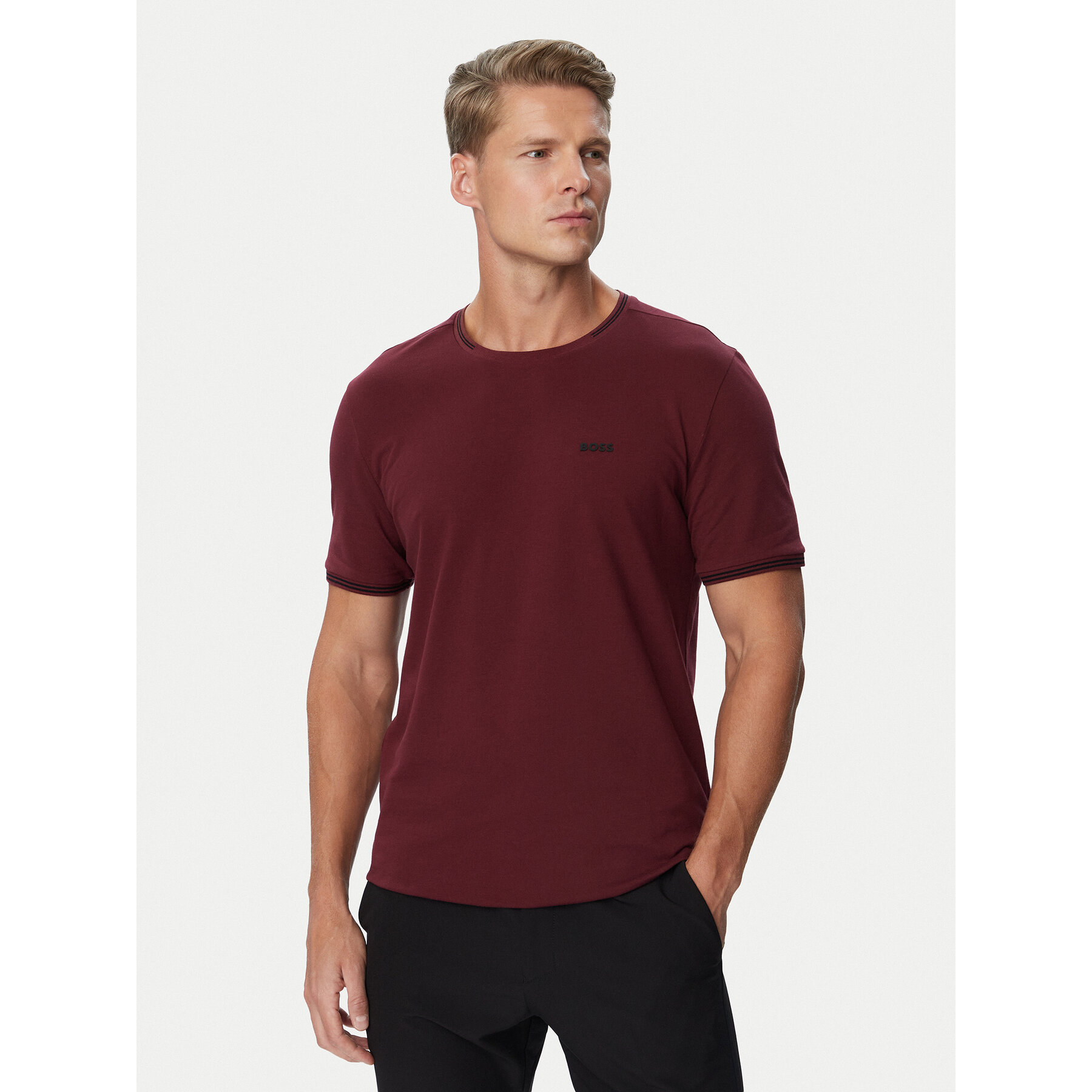 BOSS T-Shirt Taul 50521245 Dunkelrot Regular Fit