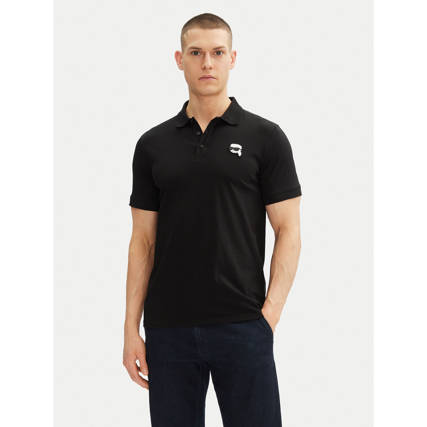 KARL LAGERFELD KARL LAGERFELD Polo 745710 500224 Μαύρο Regular Fit