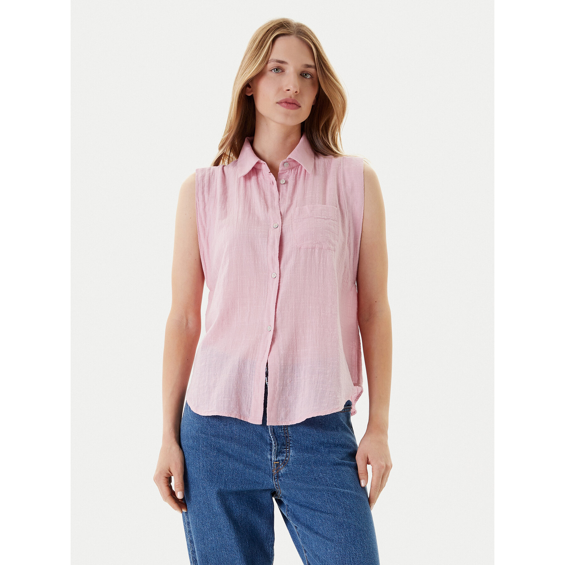 United Colors Of Benetton Hemd 5ONVDQ0C1 Rosa Regular Fit
