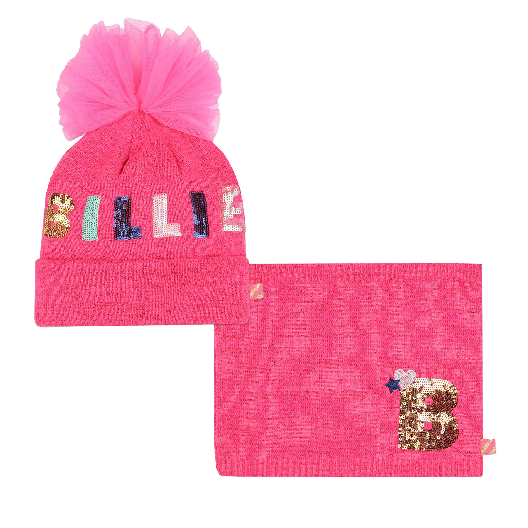 Bambini Completo cappello e scaldacollo , Taglia T2,Rosa,U20611, taglia : T2