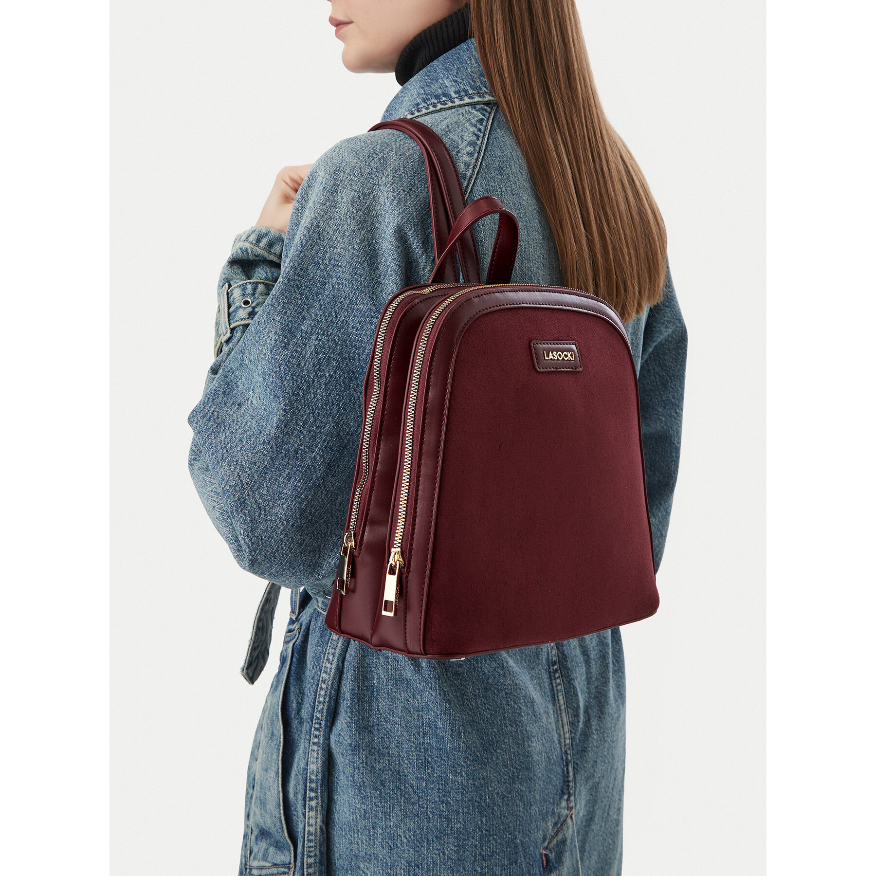 Ruksak Lasocki CEO-LSK-L-039-10 Tamnocrvena