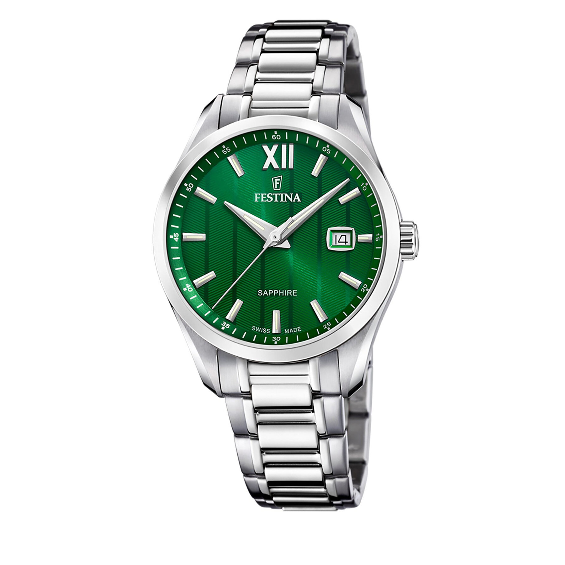 

Годинник Festina Swiss Made 20026/3 Silver/Green, Срібний