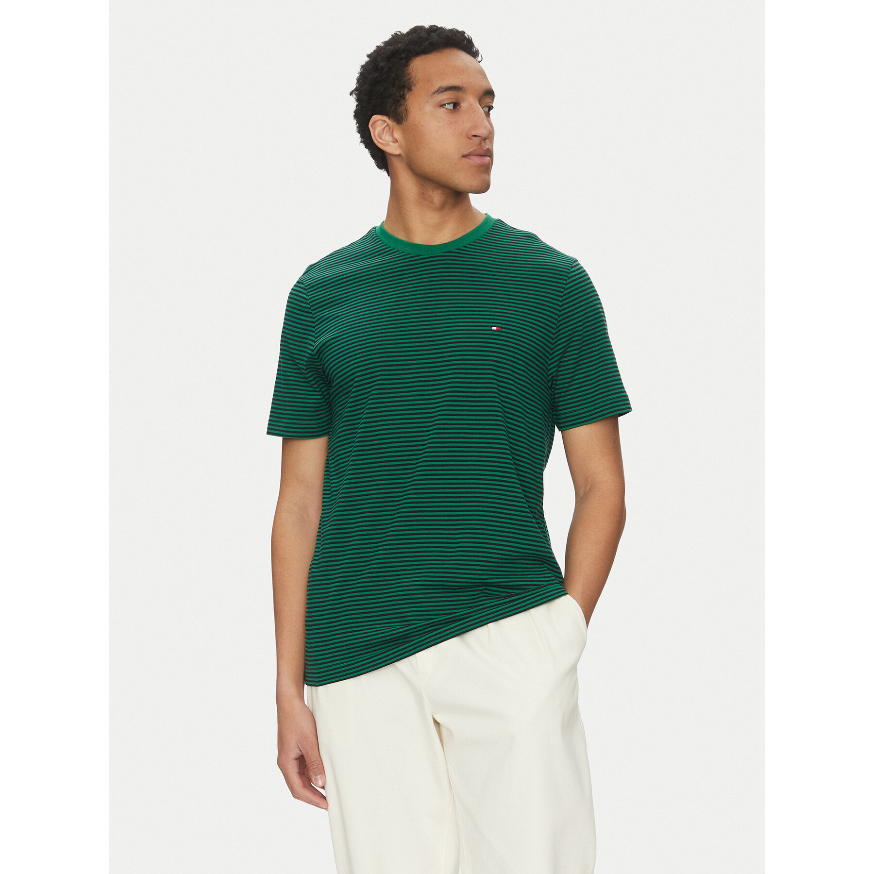 Tommy Hilfiger Póló Ess Seasonal MW0MW39995 Zöld Regular Fit