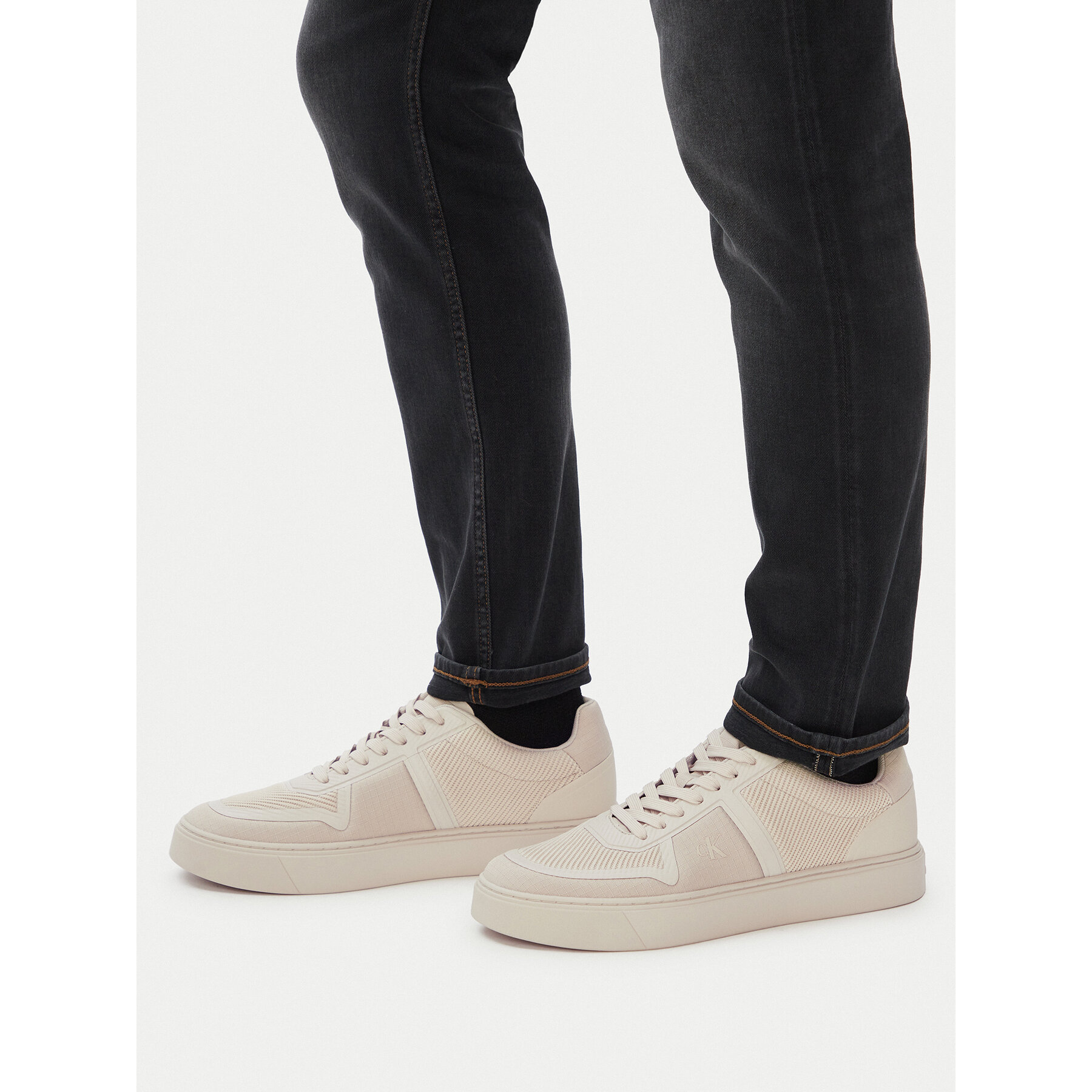 Sneakers Calvin Klein Classic Cups Laceup Knit HM0HM02130 Bej
