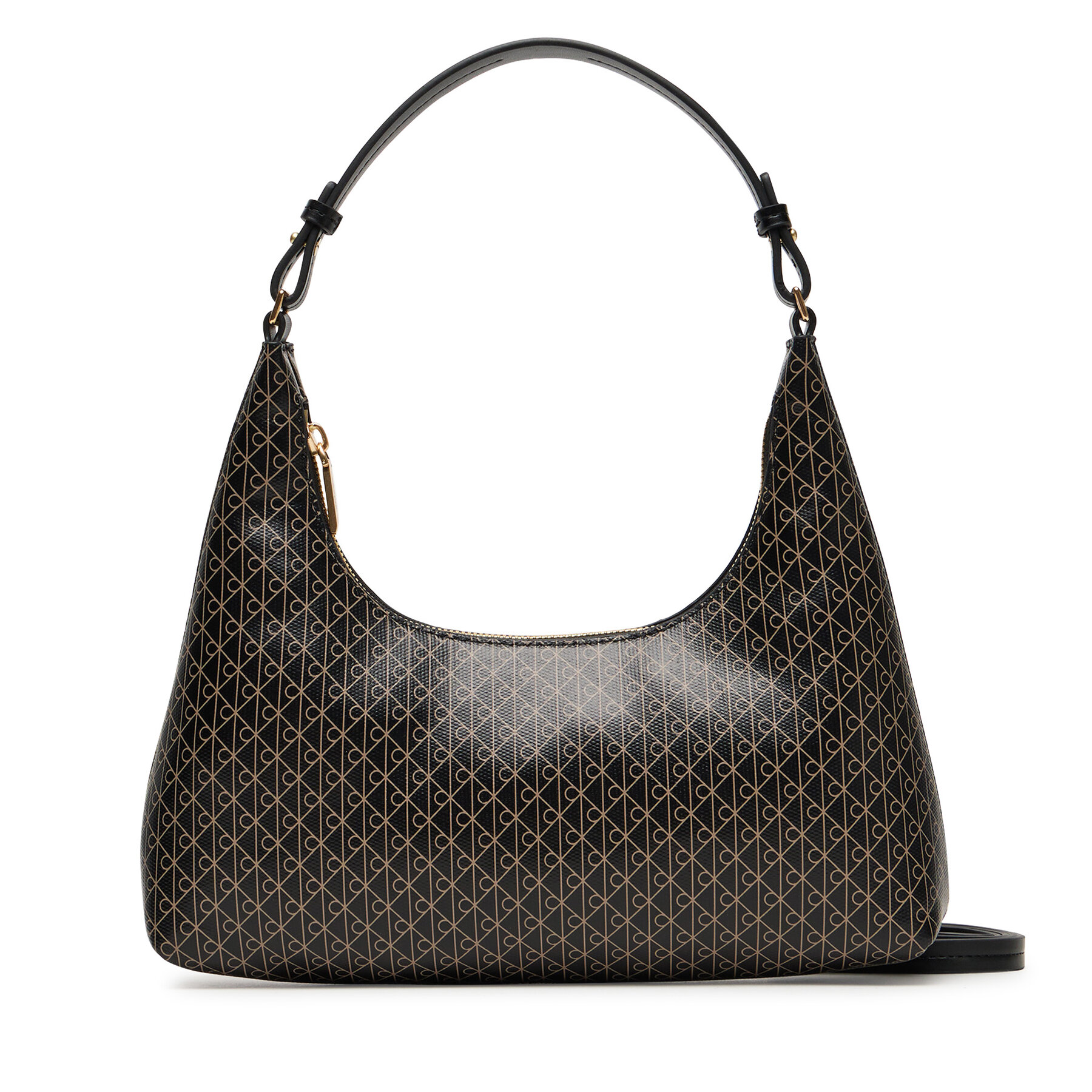 Дамска чанта Calvin Klein Emblem Aop Conv Shoulder Bag LV04F3298G Черен