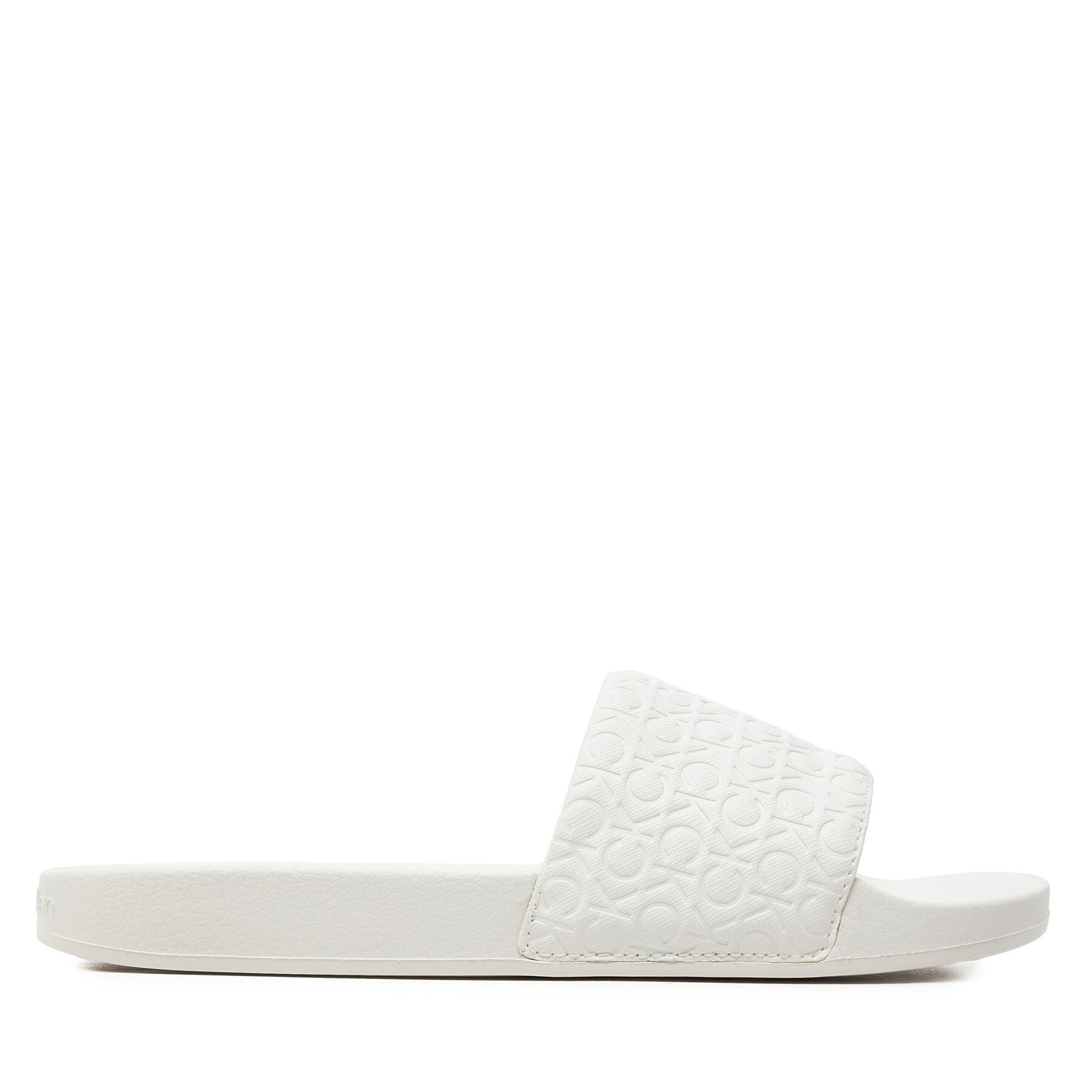 Mules / sandales de bain Calvin Klein Slide Saff Mono HW0HW02106 Blanc