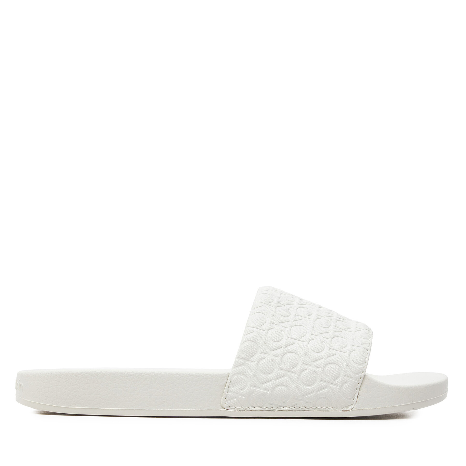 Şlapi Calvin Klein Slide Saff Mono HW0HW02106 Alb