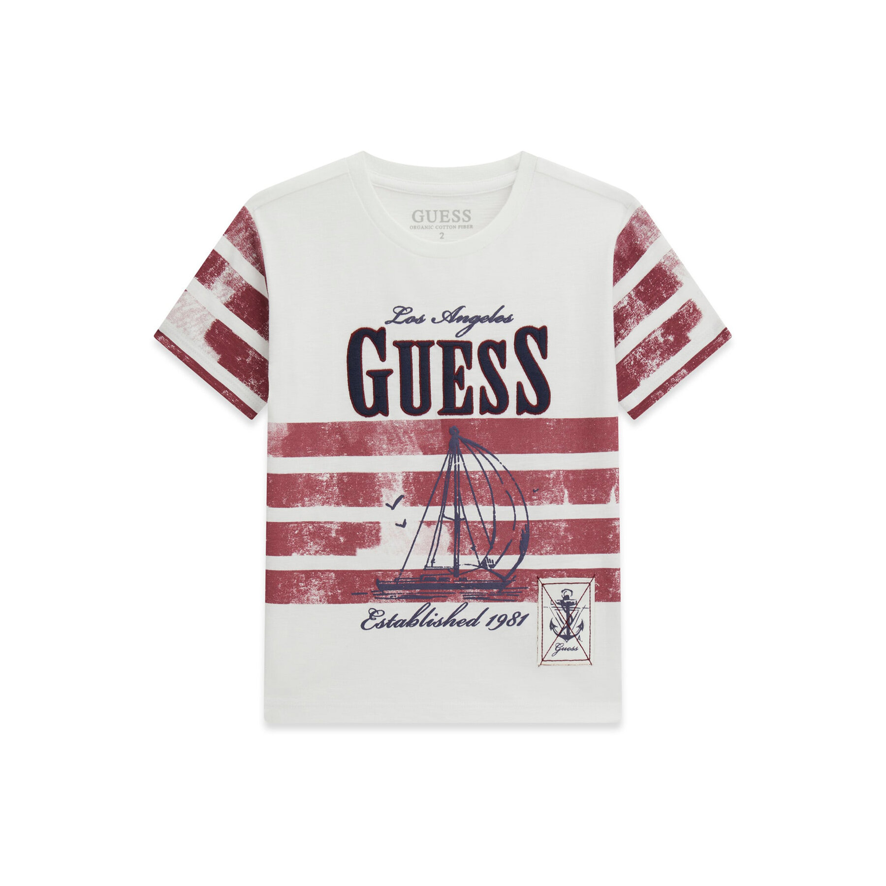 Guess T-shirt N6RI15 K6XN1 Bijela Regular Fit