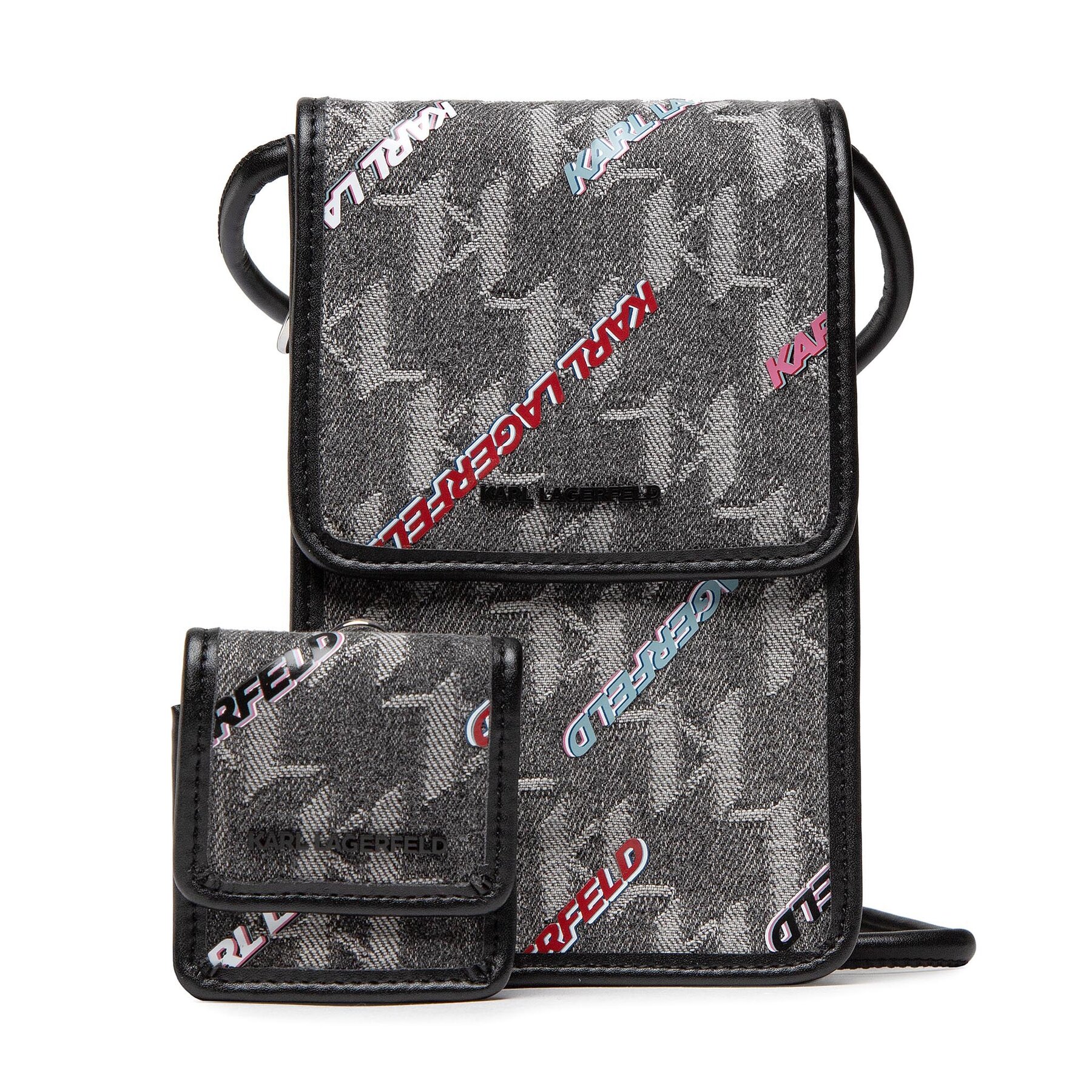 Borsa porta telefono KARL LAGERFELD 225W3219 Grigio, Taglia 00, taglia : 00