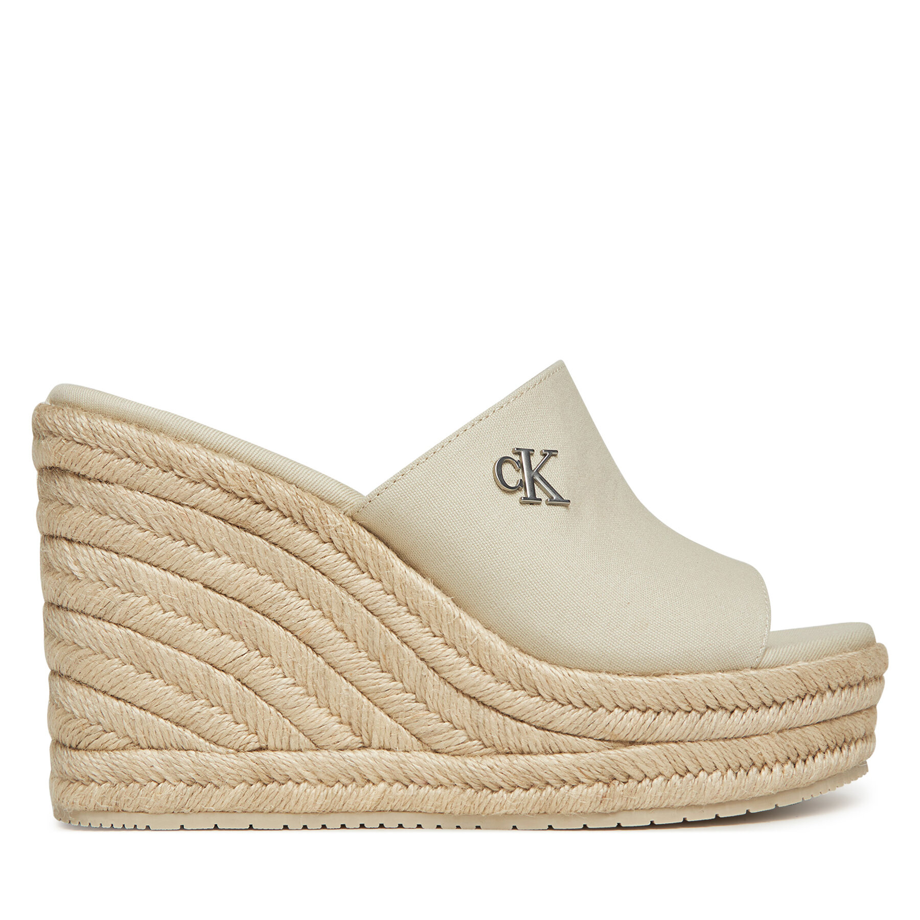 Calvin Klein Jeans Εσπαντρίγιες Calvin Klein Jeans Wedge Rope Slide Mg YW0YW01699 Εκρού
