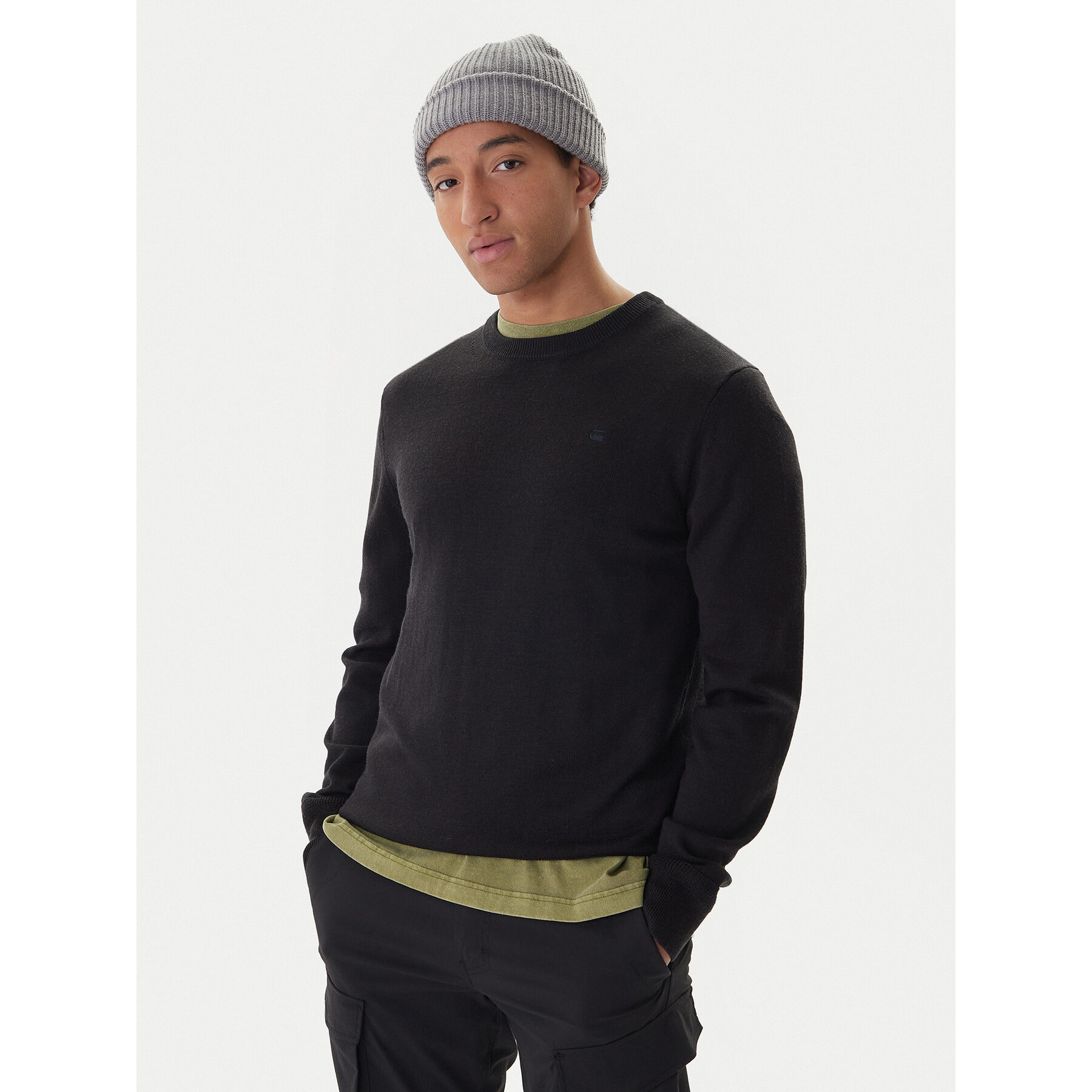 G-Star Raw Džemper Premium Core D27686-B692 Crna Regular Fit