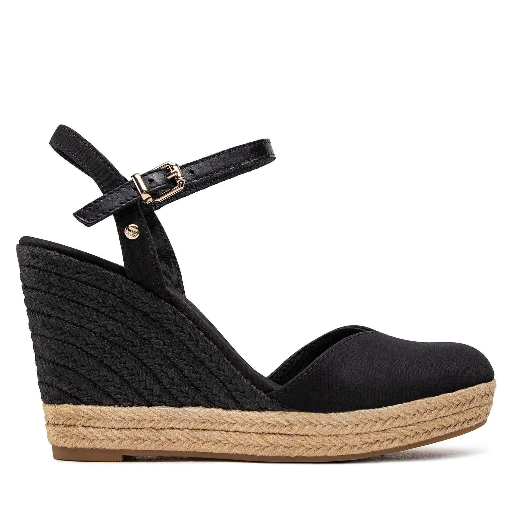 Espadrillos Tommy Hilfiger Basic Closed Toe High Wedge FW0FW04786 Svart