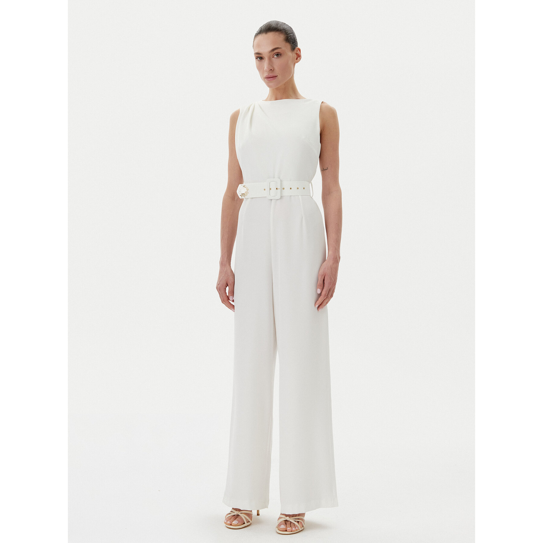 Rinascimento Jumpsuit CFC0123796003 Écru Regular Fit