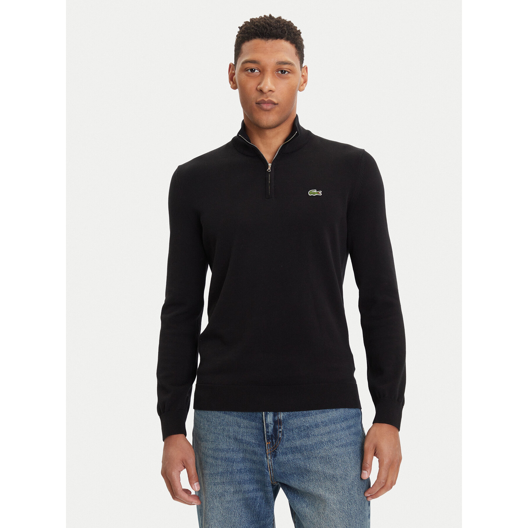 Lacoste Pullover AH1980 Schwarz Classic Fit
