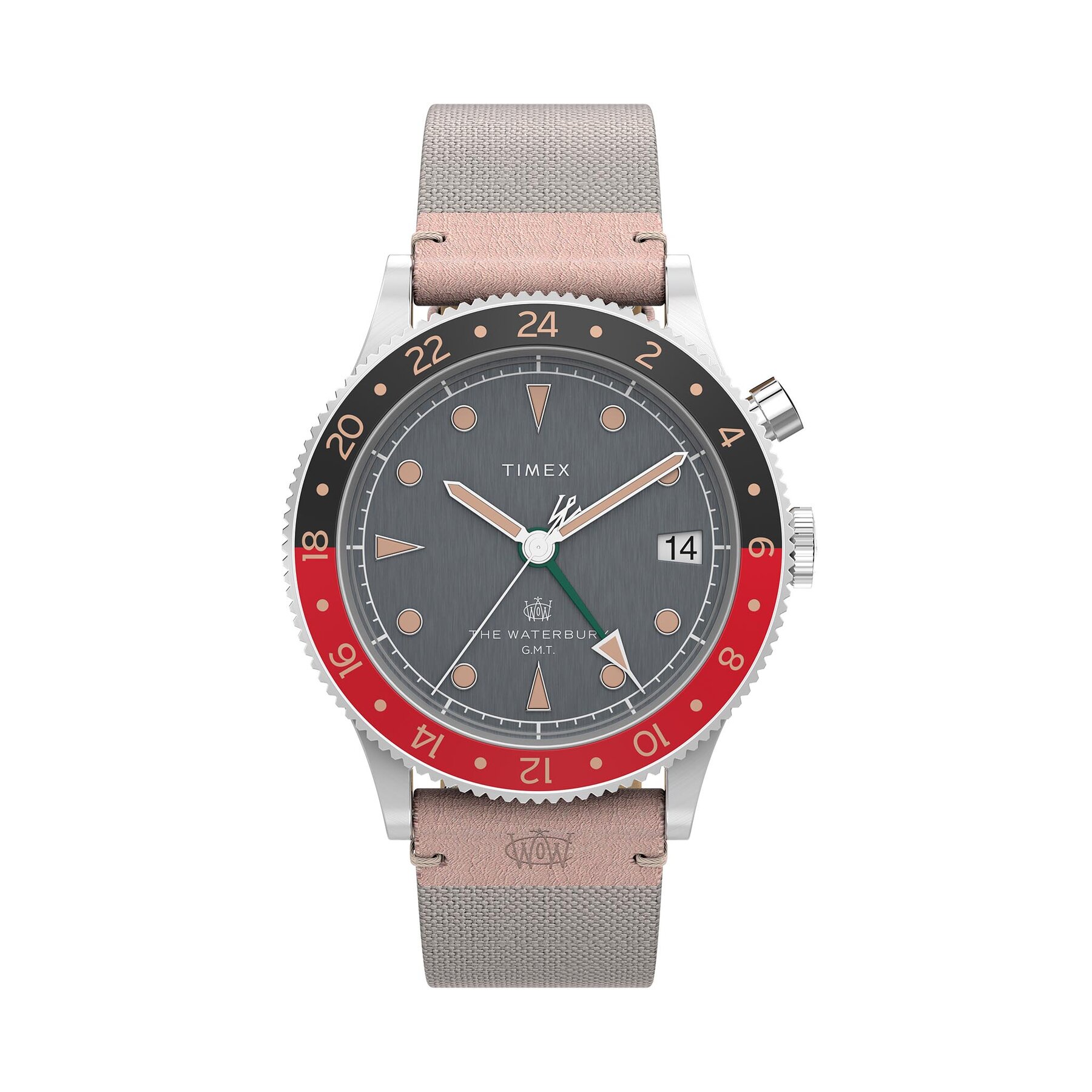 Часовник Timex Waterbury Traditional GMT TW2V74100 Сив