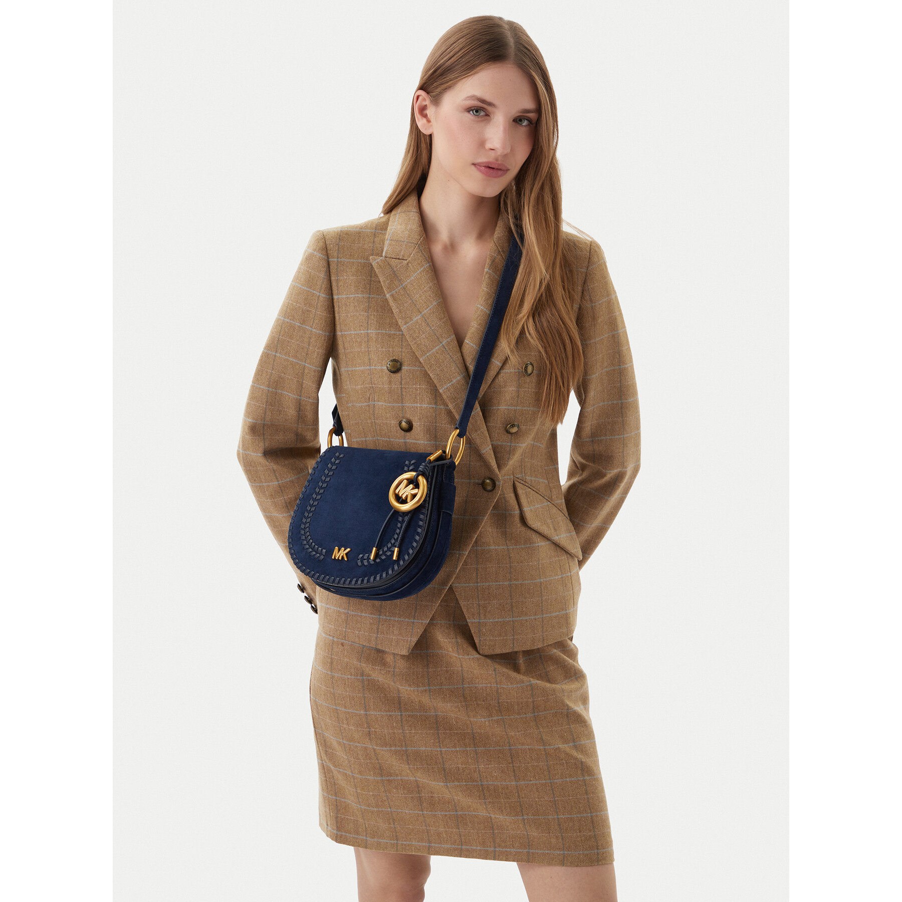 Táska MICHAEL Michael Kors Josie 30S6AQ5M6O Kék
