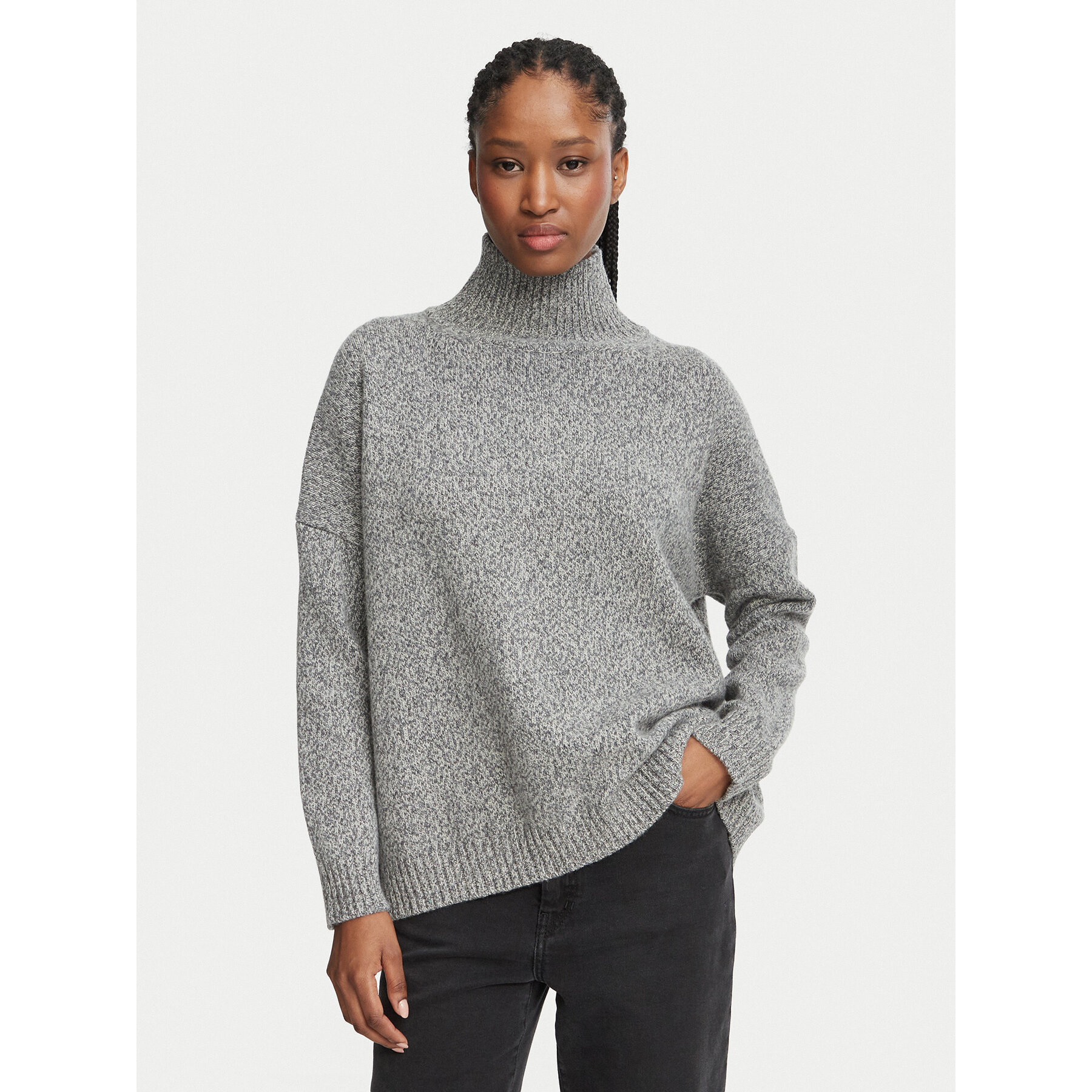 Weekend Max Mara Rollkragenpullover Borgia 2625366142 Grau Relaxed Fit