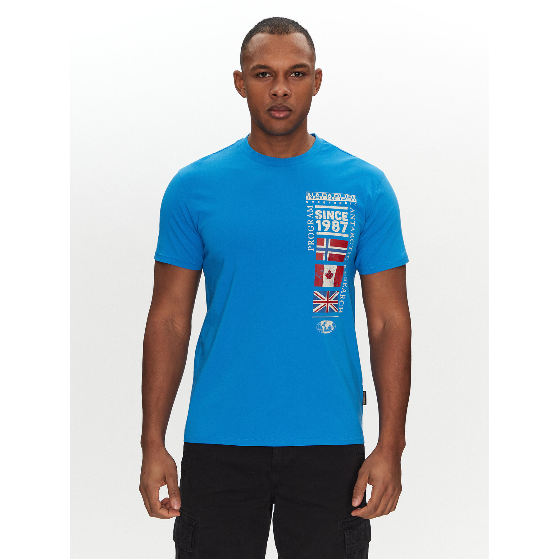 Napapijri T-Shirt S-Turin NP0A4HQG Μπλε Regular Fit
