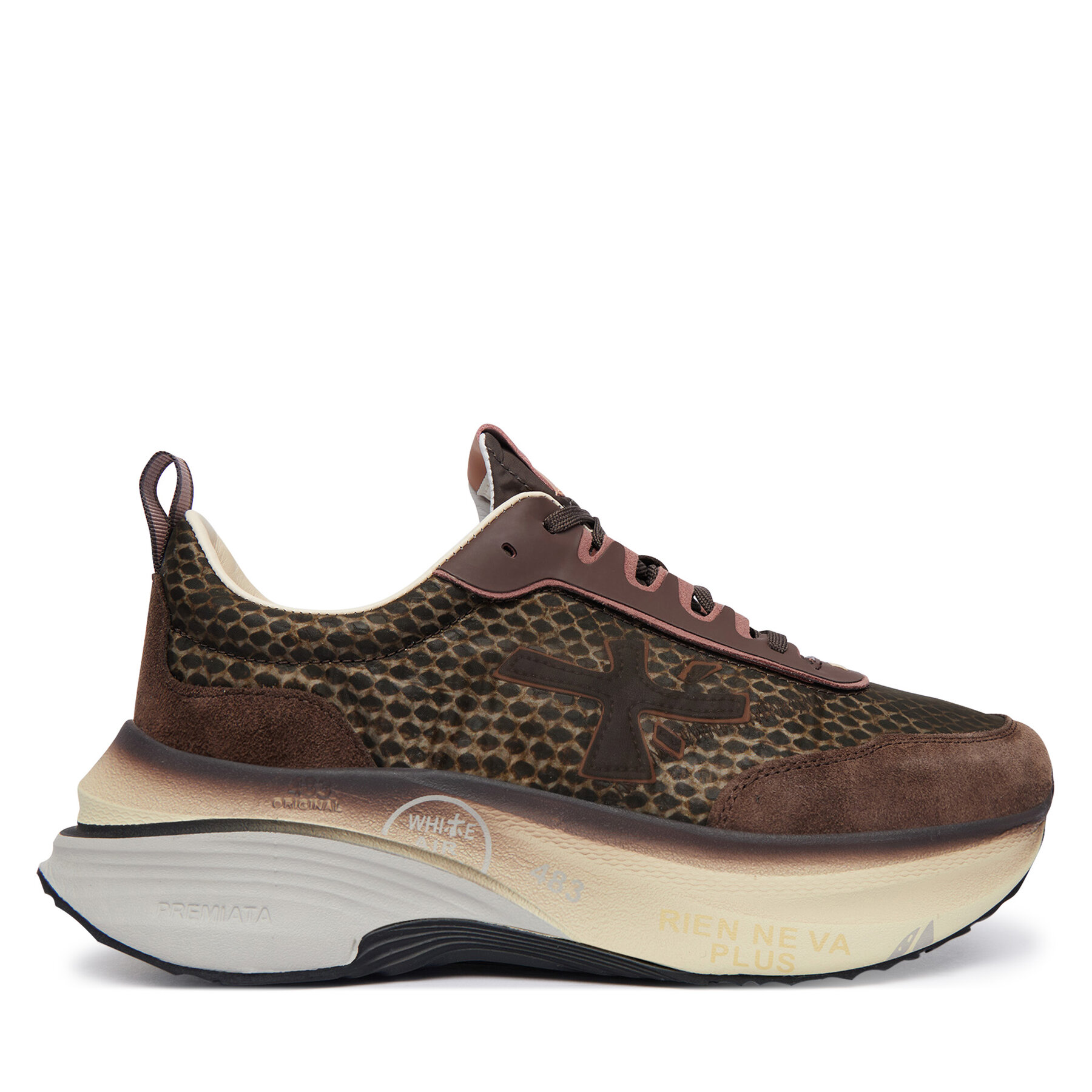 Sneakers Premiata Hill Var 8547 Maro închis