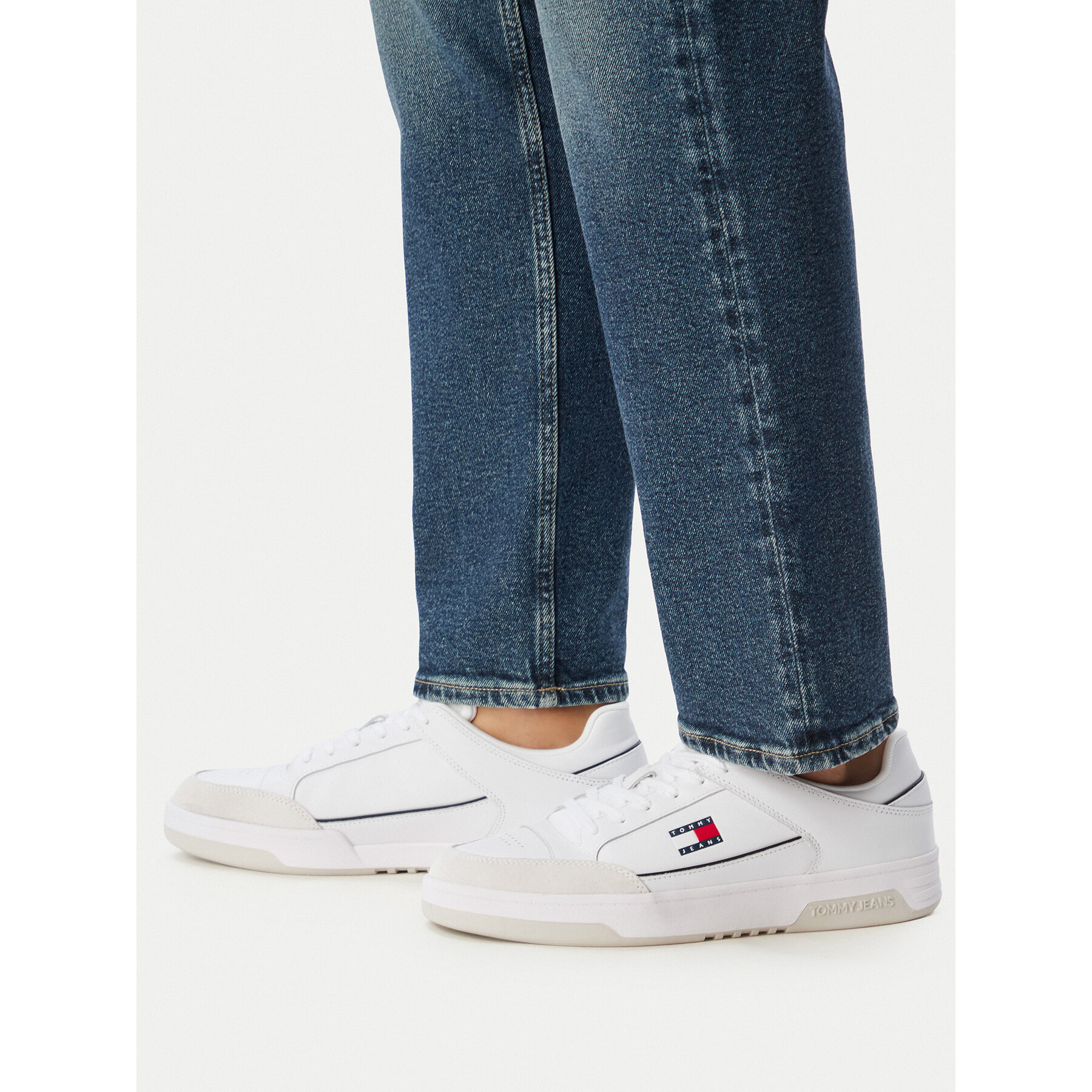 Sneakers Tommy Jeans Tjm Cupsole Leather EM0EM01660 Alb