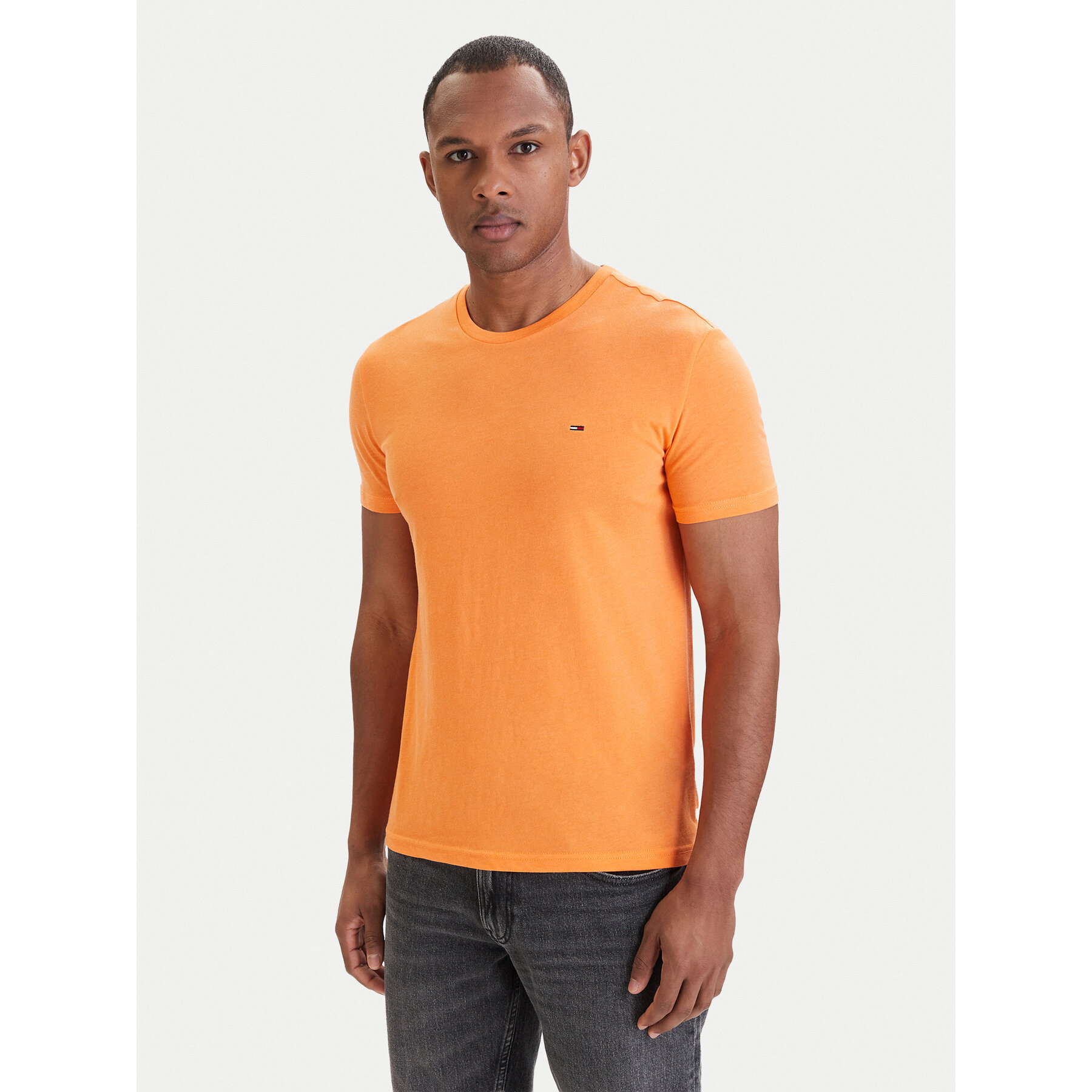 Tommy Jeans T-Shirt DM0DM20363 Orange Slim Fit