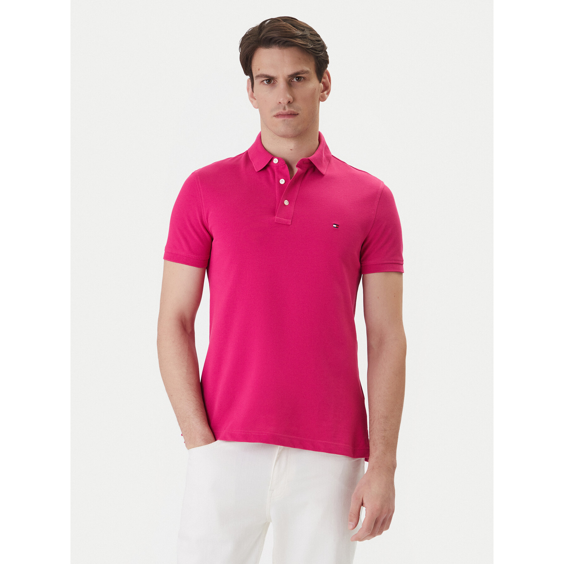 Tommy Hilfiger Polo 1985 MW0MW17771 Rosa Slim Fit