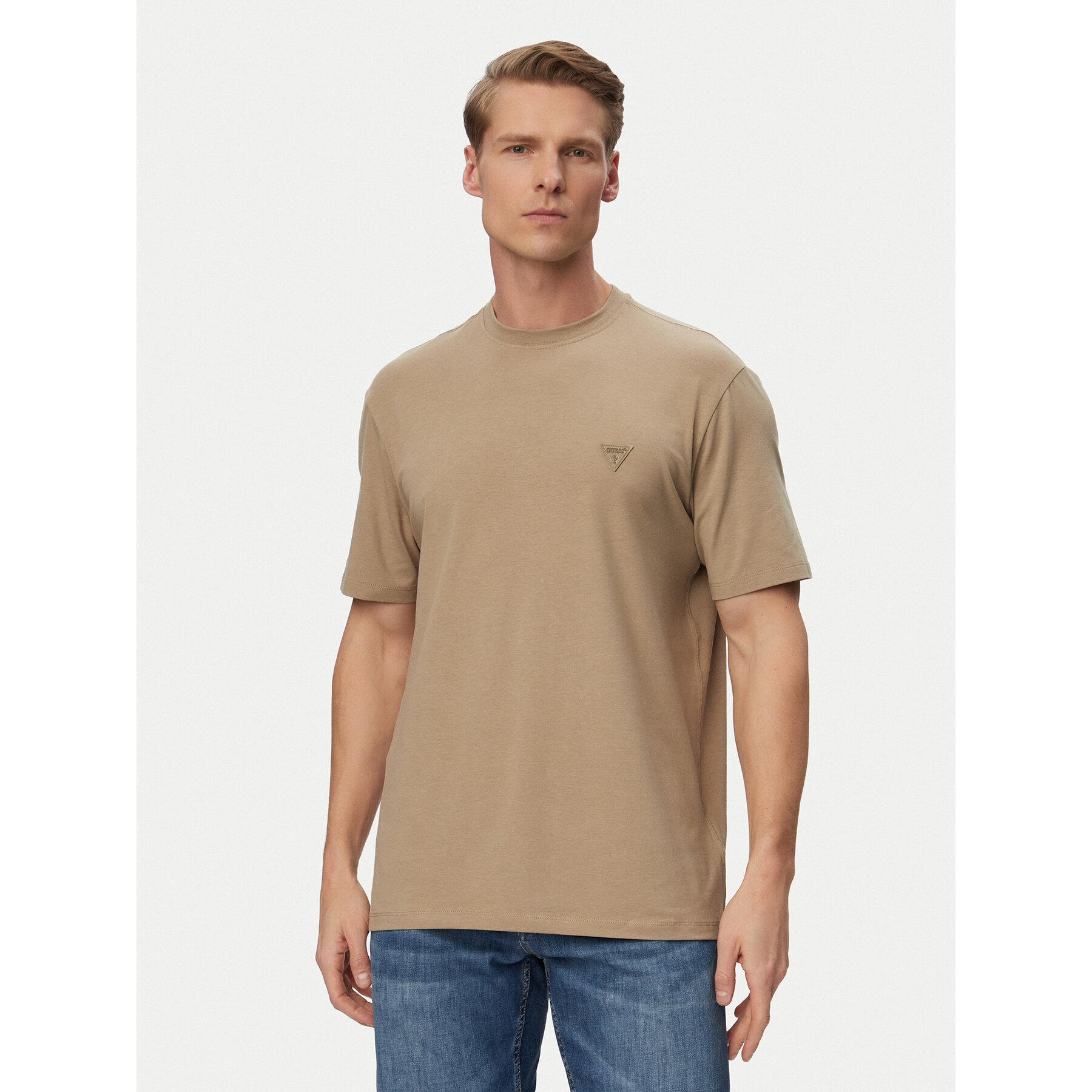 Guess T-Shirt M6GI21 K3053 Χακί Regular Fit