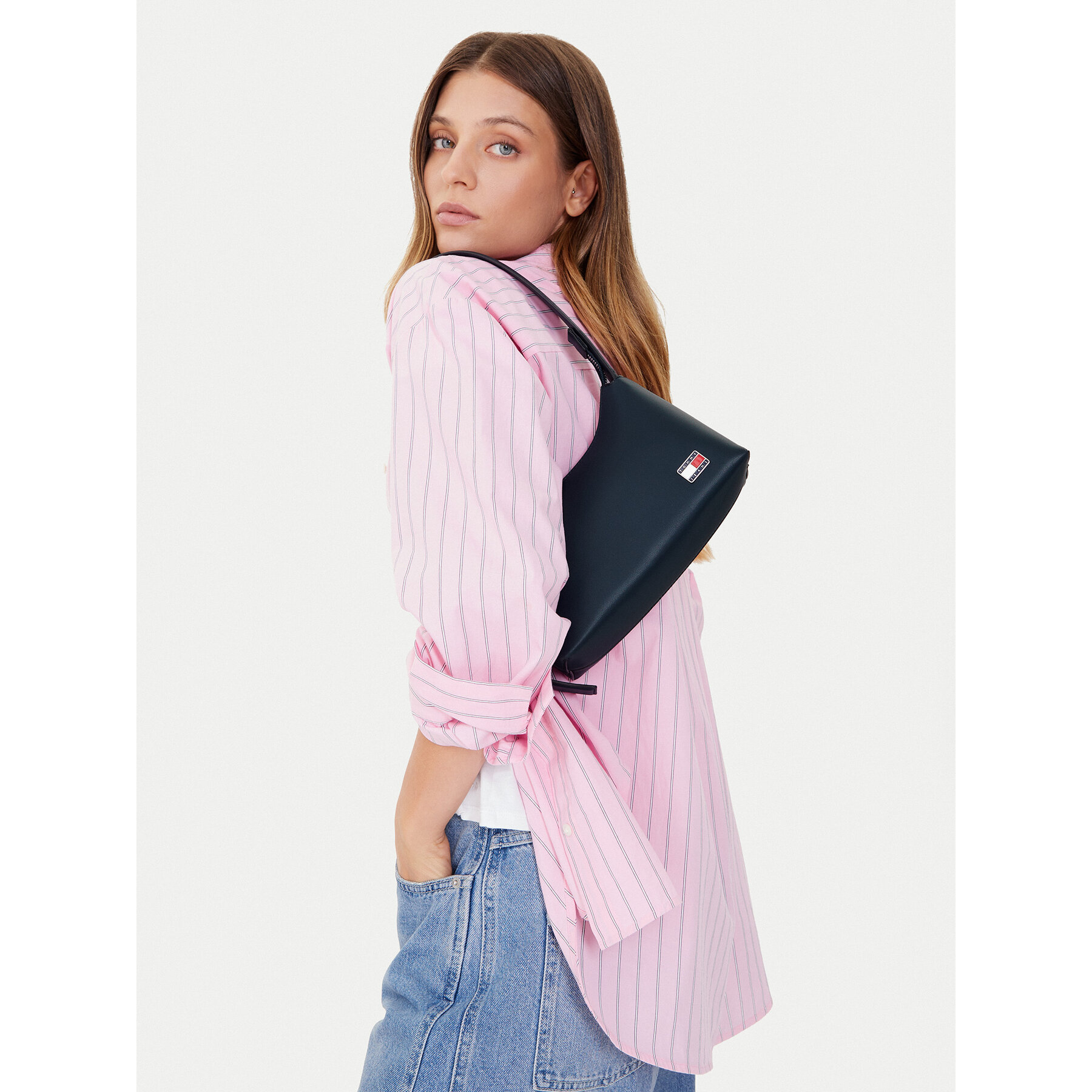 Geantă Tommy Jeans Tjw Cool Shoulder Bag AW0AW17873 Bleumarin