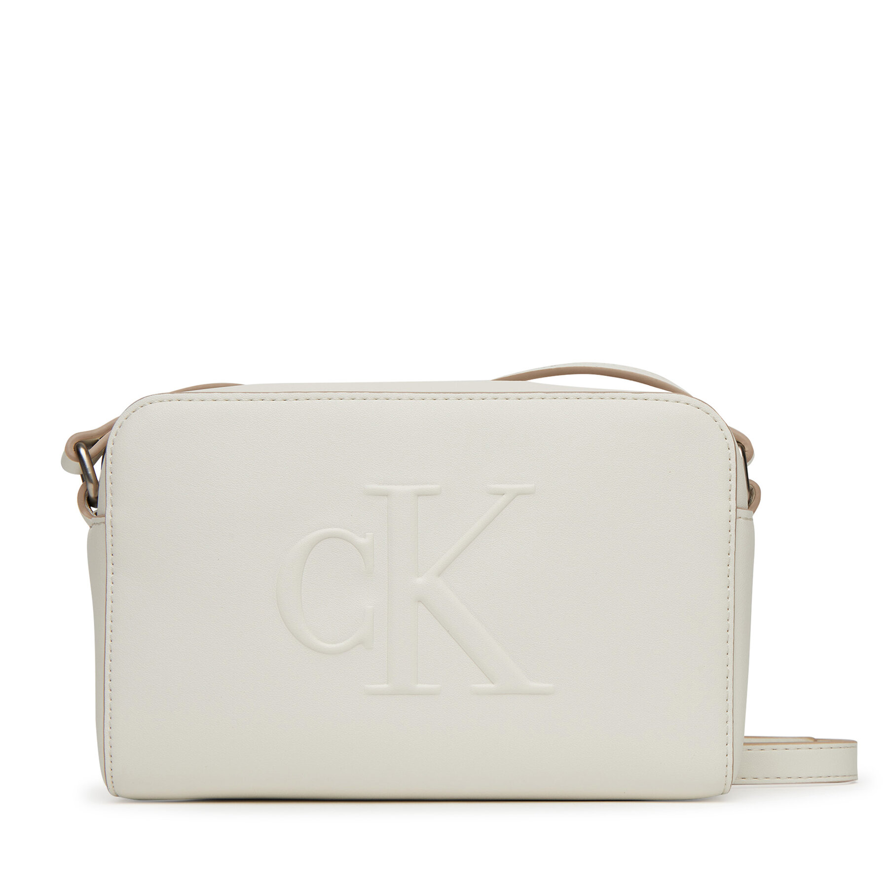 Τσάντα Calvin Klein Jeans Sculpted Ew Camera Bag LV04K3036G Λευκό