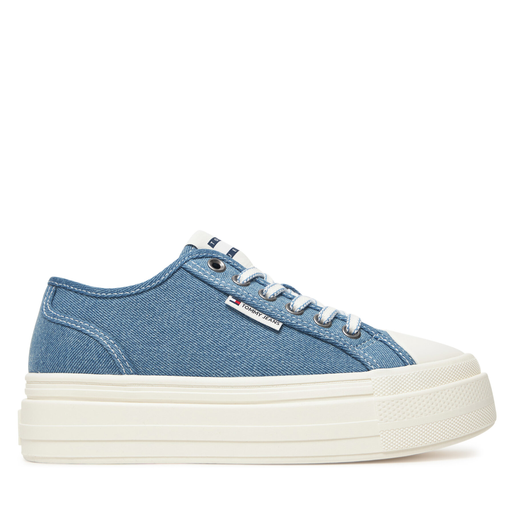 Snīkeri Tommy Jeans Tjw Foxing Flatform Lc EN0EN02736 Zils