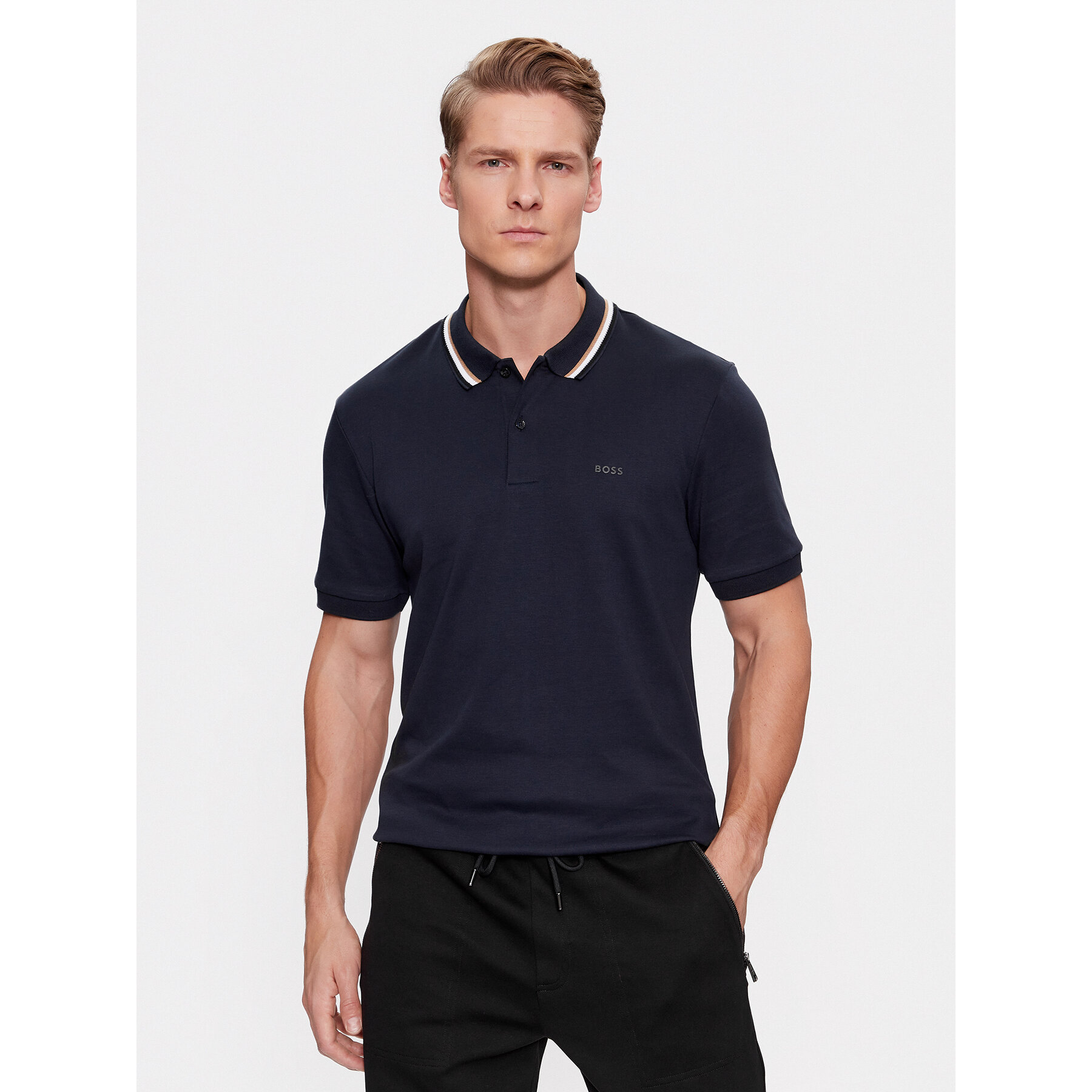 Boss Polo Penrose 38 50469360 Blu scuro Regular Fit
