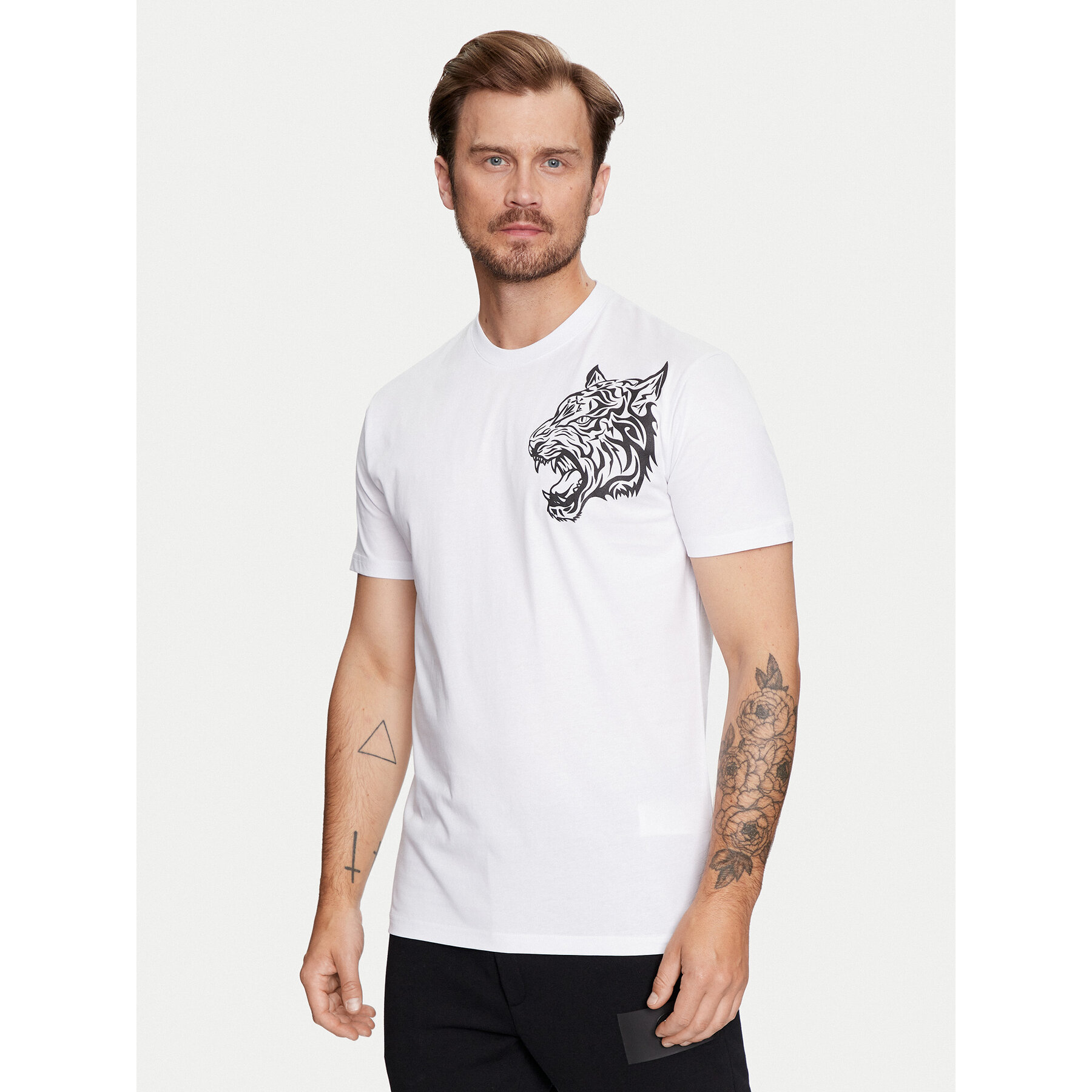 Plein Sport T-Shirt FADC MTK7550 STE003N Λευκό Regular Fit