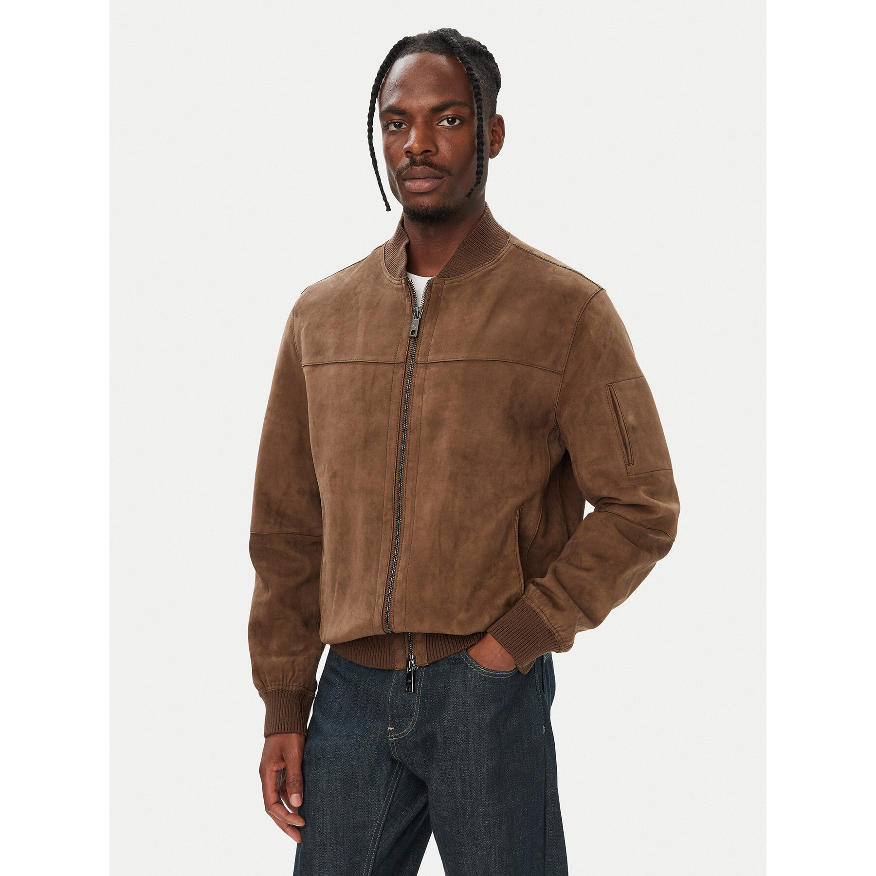 Milestone Lederjacke MSJoshua 631624 60895 Braun Regular Fit